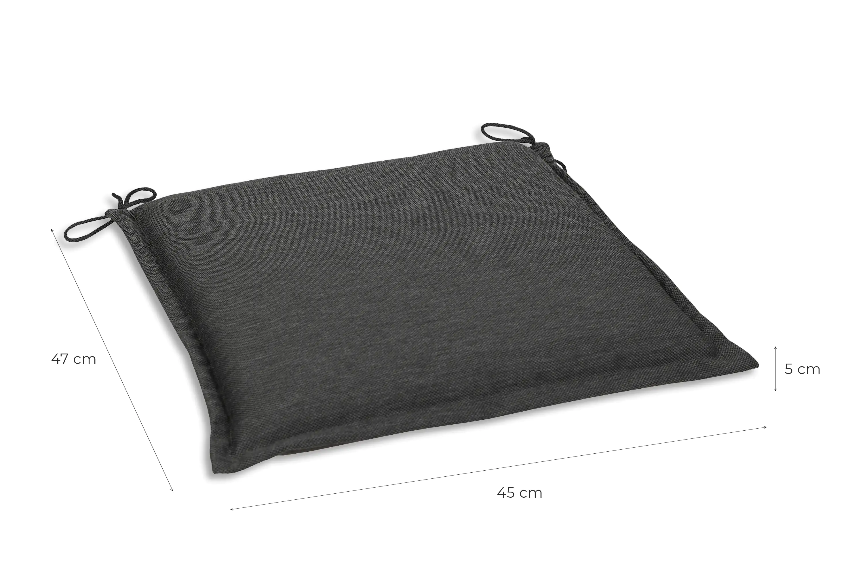 GO-DE Sitzkissen Dora 45 cm x 47 cm x 5 cm, grau, anthrazit GO-DE Sitzkissen Dora 45 cm x 47 cm x 5 cm, grau, anthrazit