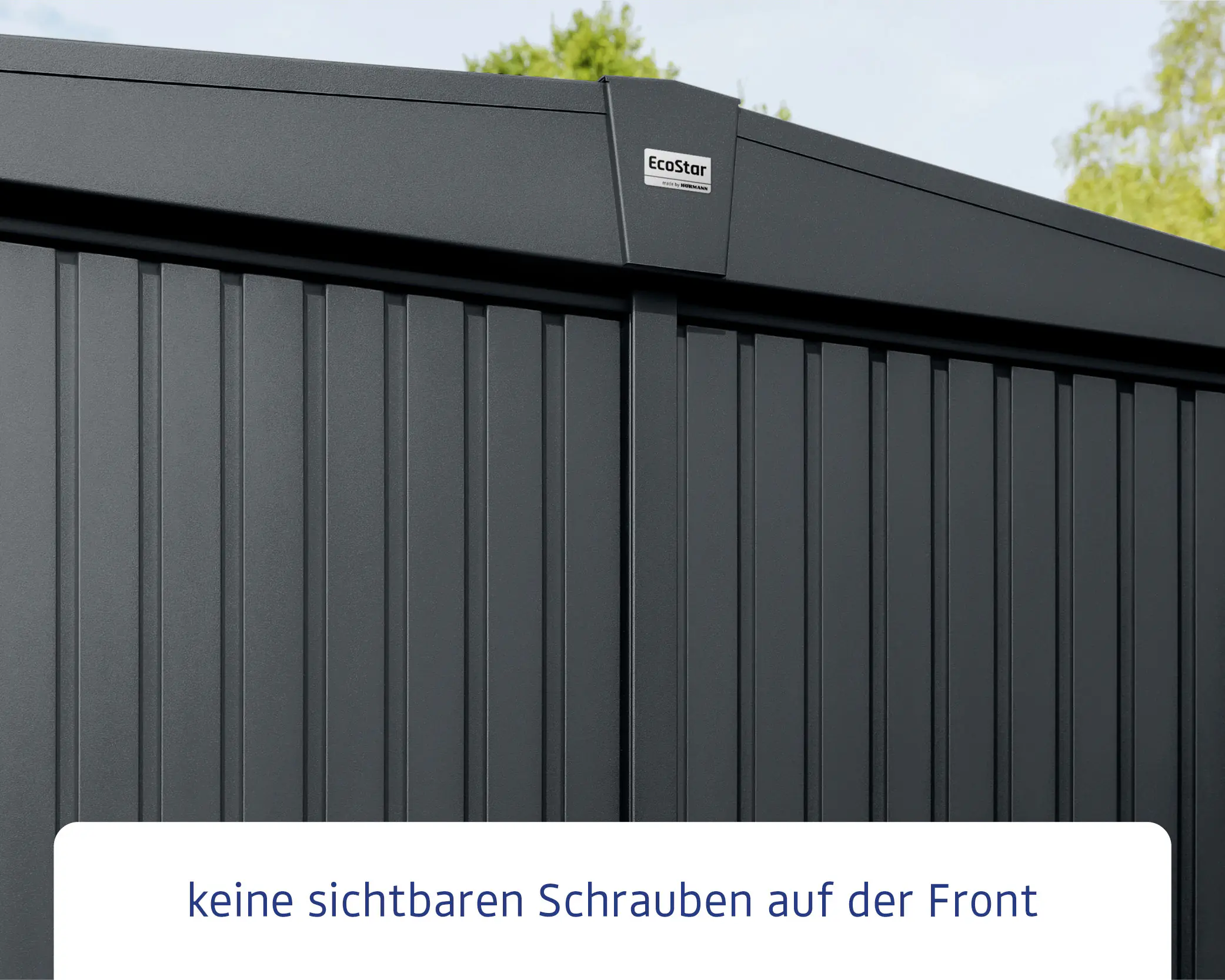 EcoStar Gerätehaus Trend-S Typ 1 258,8 x 121,3 x 216 cm anthrazitgrau