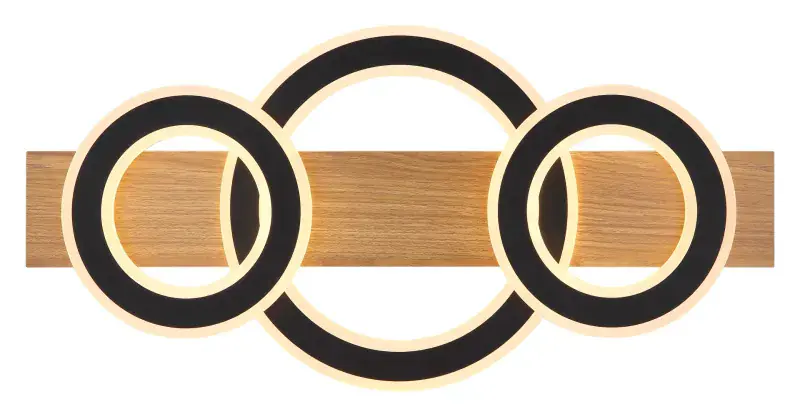 Globo Deckenleuchte Jayden 73 x 35 cm holzoptik warmweiß