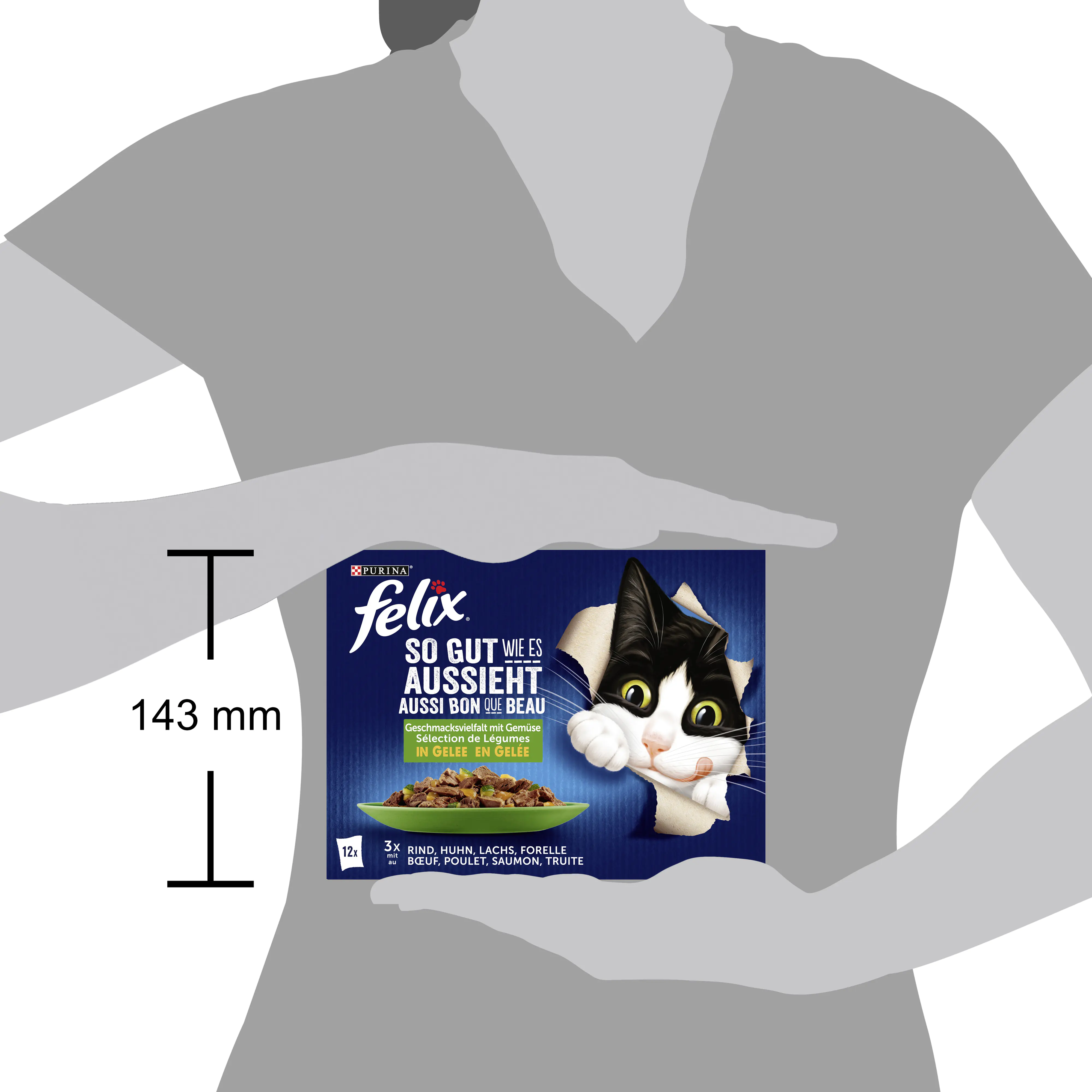 Felix Gemischte Vielfalt mit Gemüse Katzenfutter 12 x 85g Felix Gemischte Vielfalt mit Gemüse Katzenfutter 12 x 85g