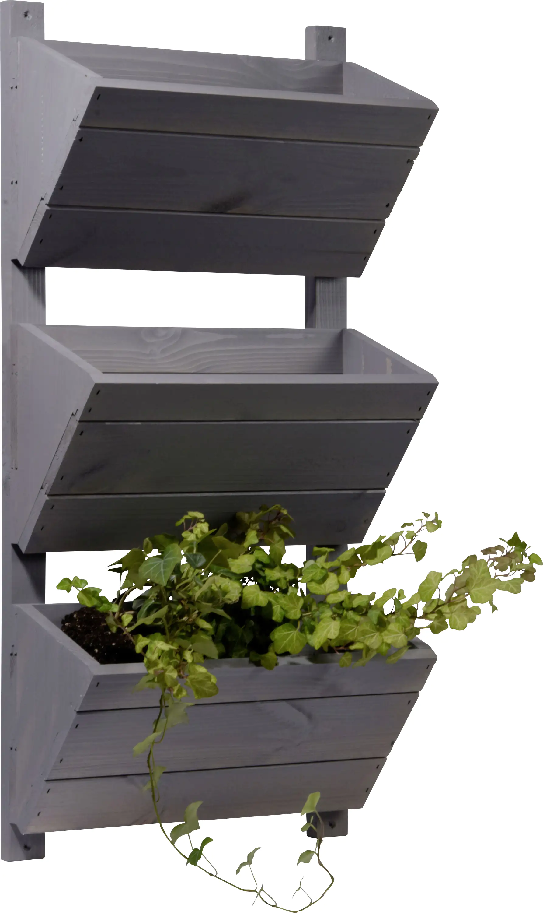 Dobar 3-stufiges Wand-Pflanzbeet grau 38 x 17,5 x 79 cm Dobar 3-stufiges Wand-Pflanzbeet grau 38 x 17,5 x 79 cm