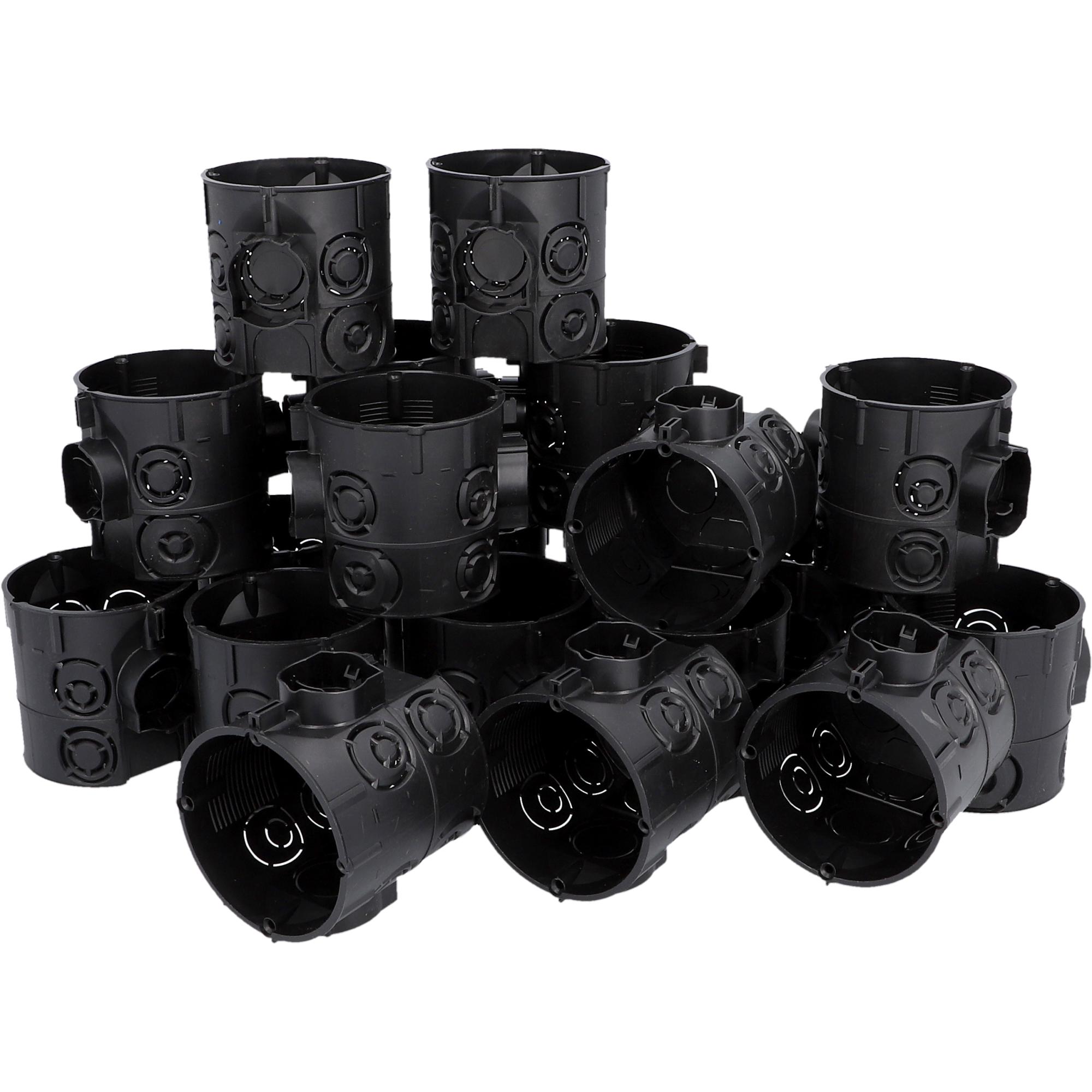 UP-Schalterdose 60 mm schwarz 20x UP-Schalterdose 60 mm schwarz 20x