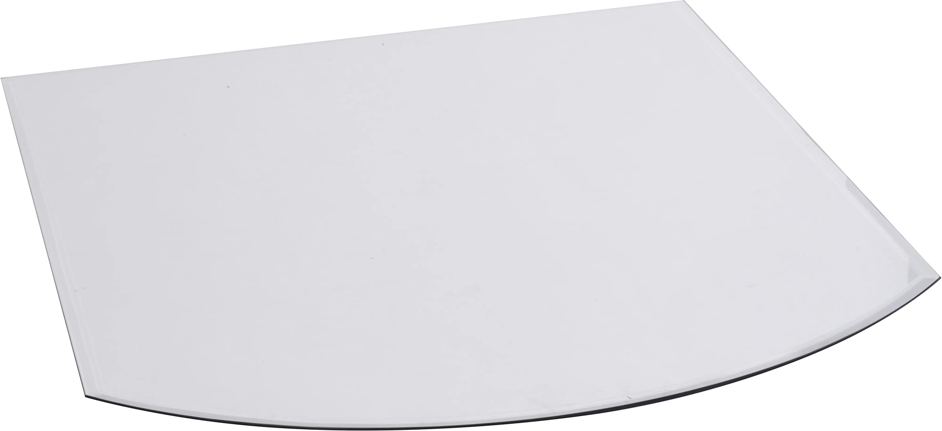FireFix Glasbodenplatte mit Facette 100 x 120 cm segmentbogen klarglas