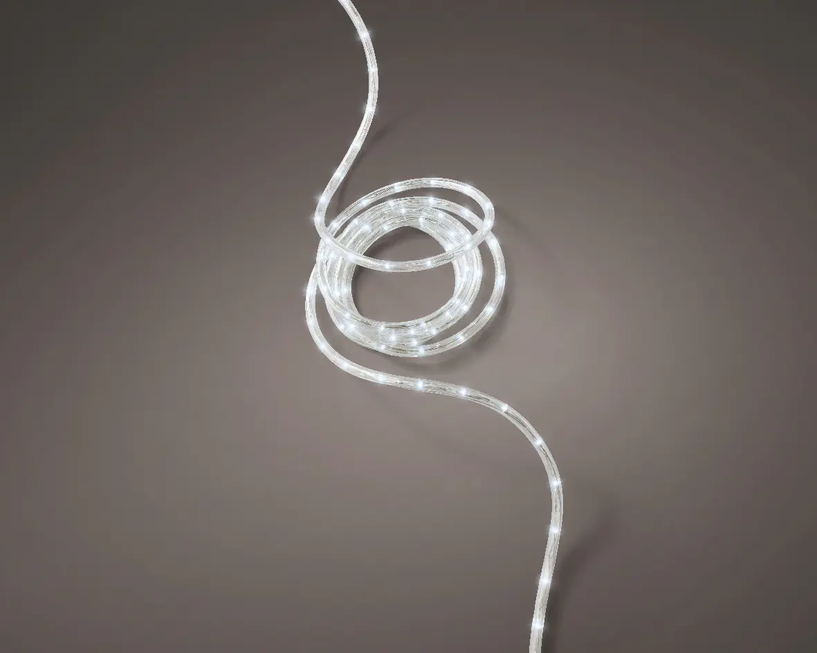 Kaemingk Micro LED Seilbeleuchtung transparent kaltweiß 50 Lichter 500 cm