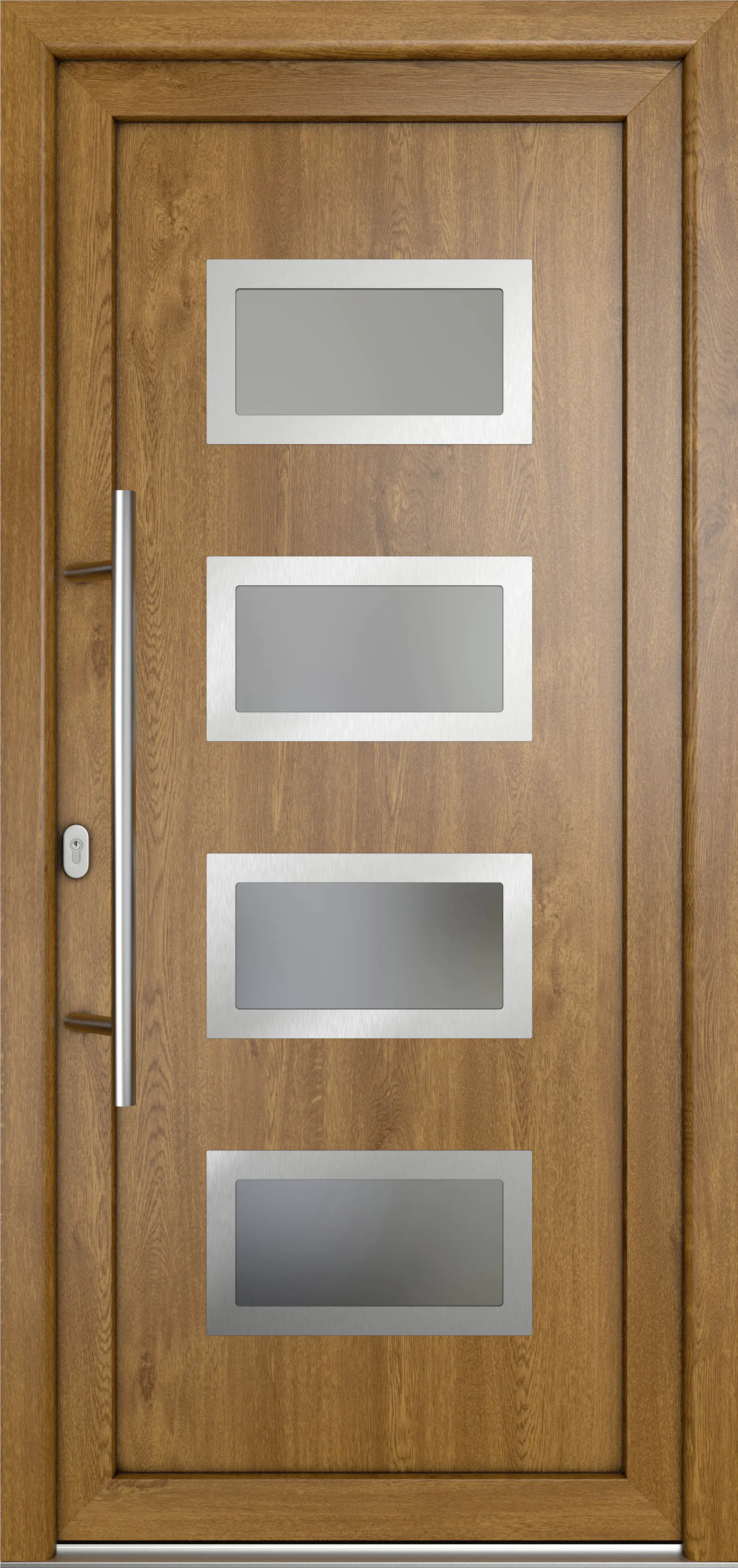 Meeth Haustür Signum Pro PVC Modell 92 98 x 200 cm DIN Links weiß/golden oak Meeth Haustür Signum Pro PVC Modell 92 98 x 200 cm DIN Links weiß/golden oak