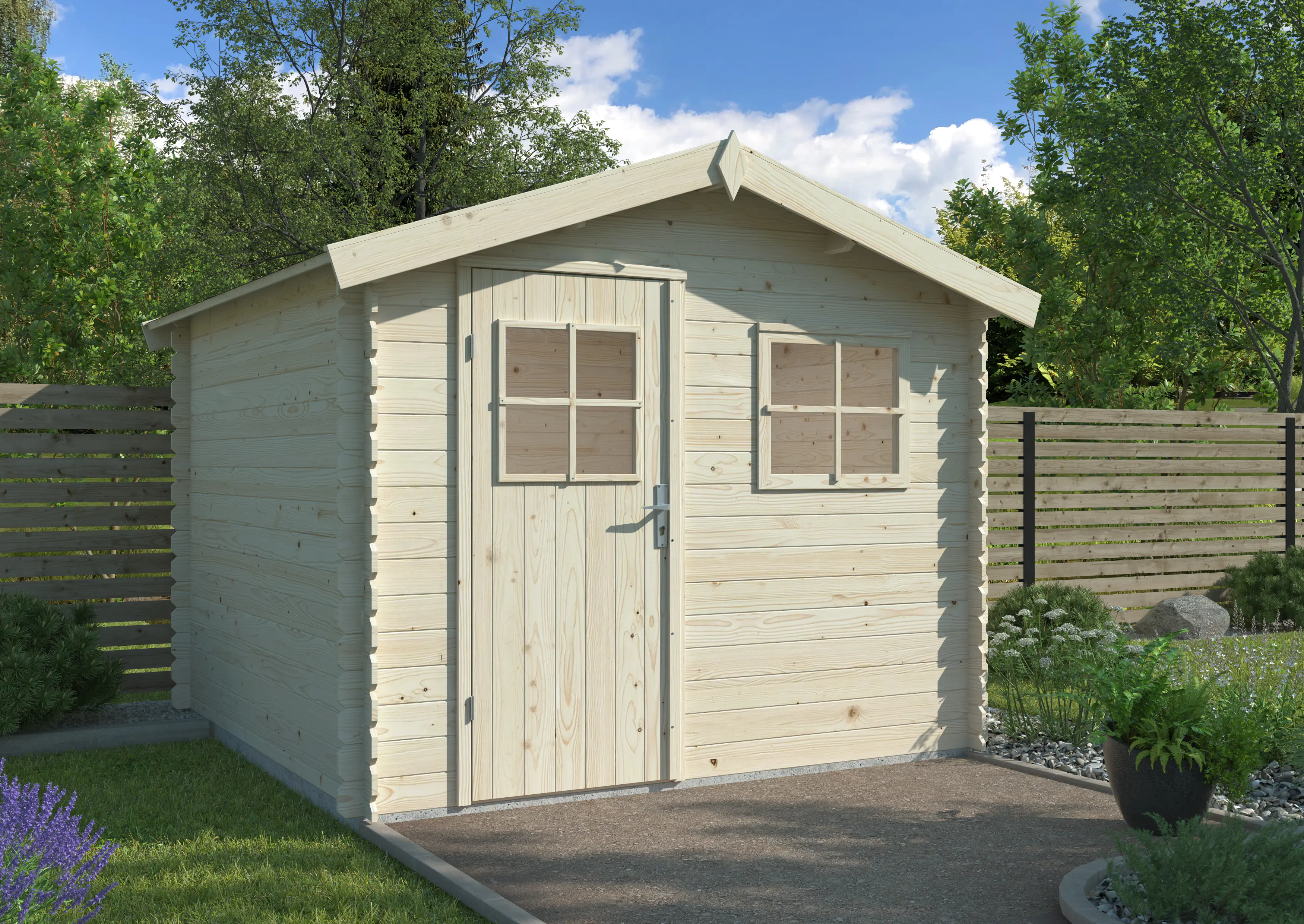 Palmako Gartenhaus Mark 2 244 x 244 cm naturbelassen