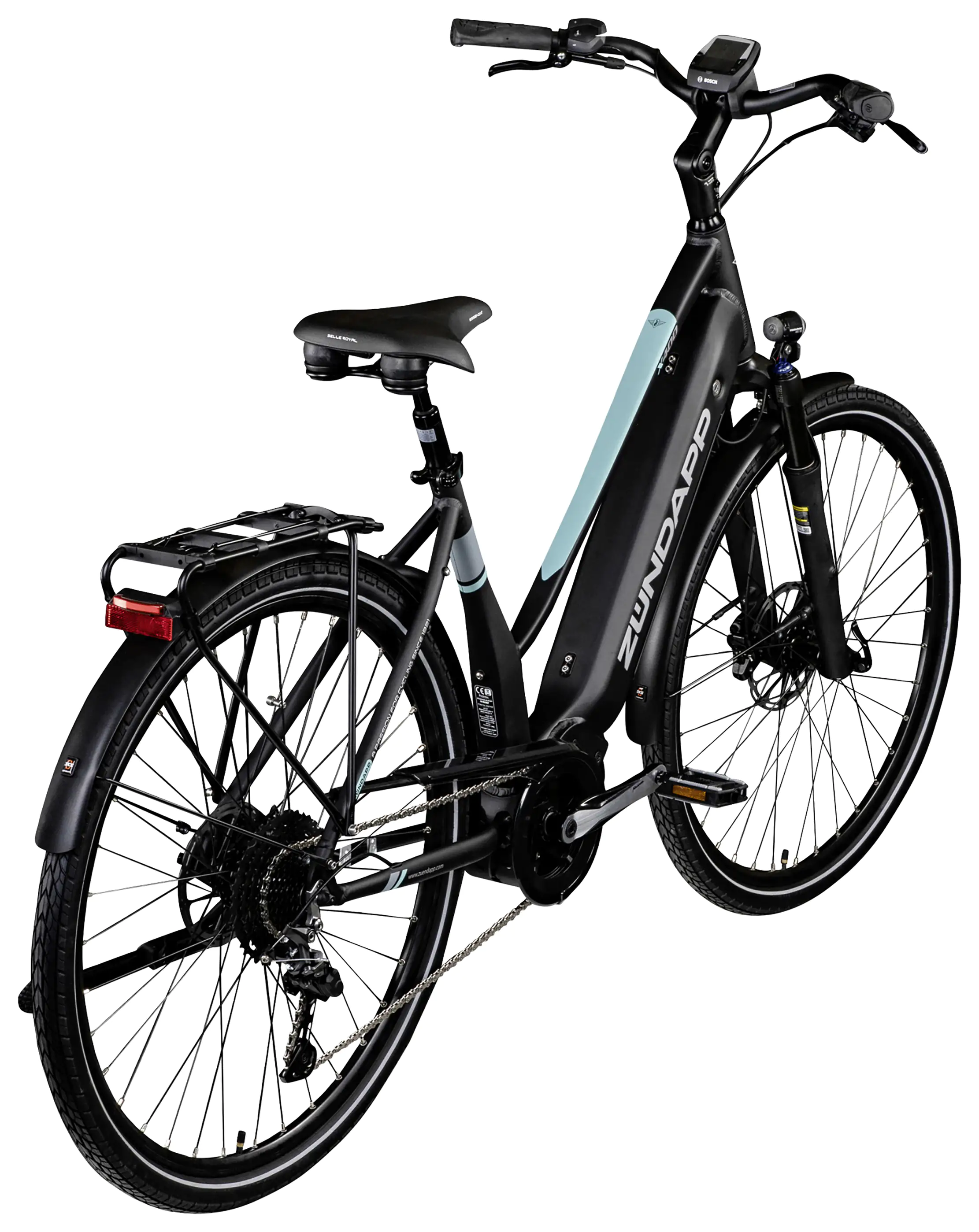 Zündapp E-Bike Trekking X400 28 Zoll 11-Gang 500 Wh schwarz türkis