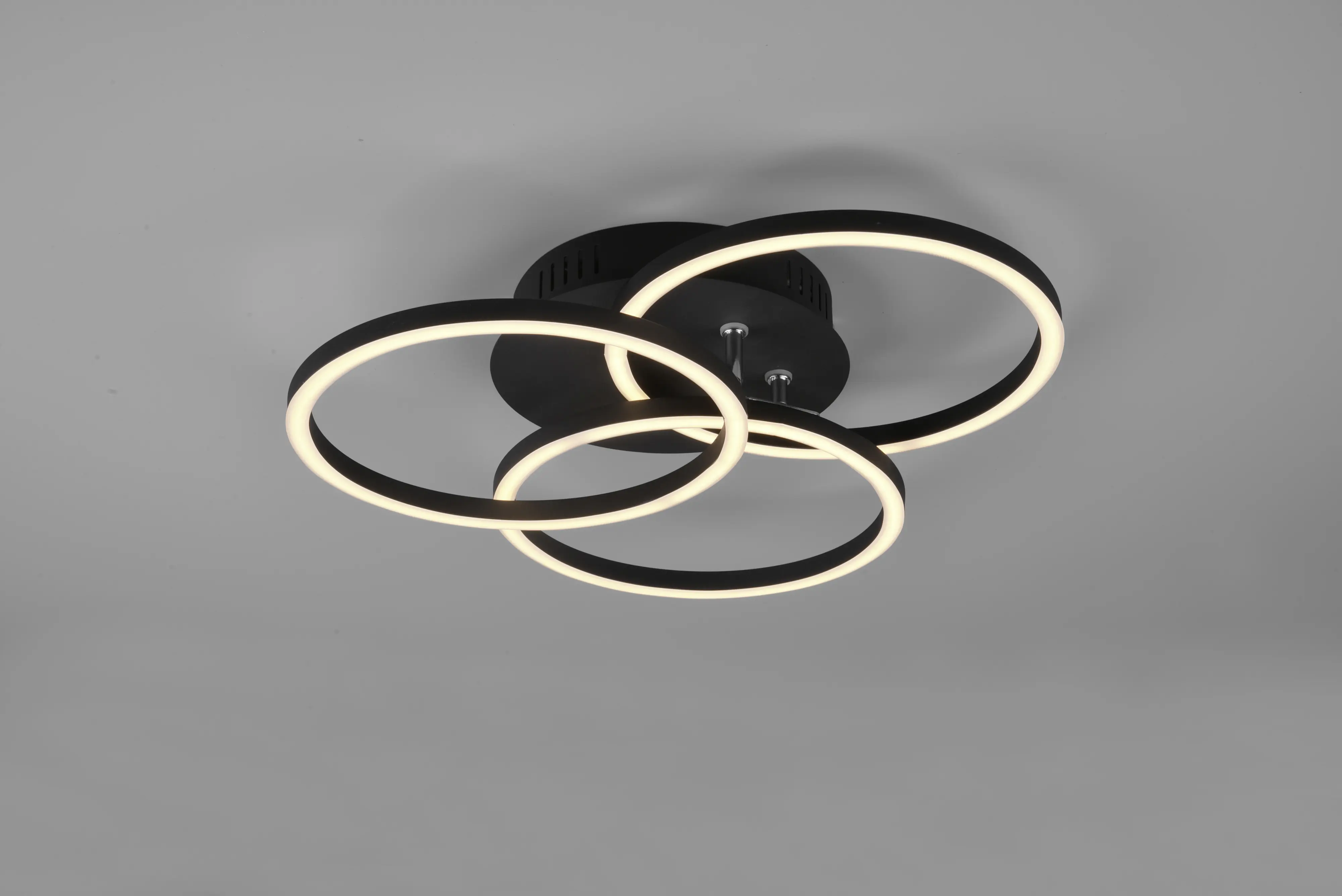 Reality LED Deckenleuchte Circle schwarz matt Fernbedienung