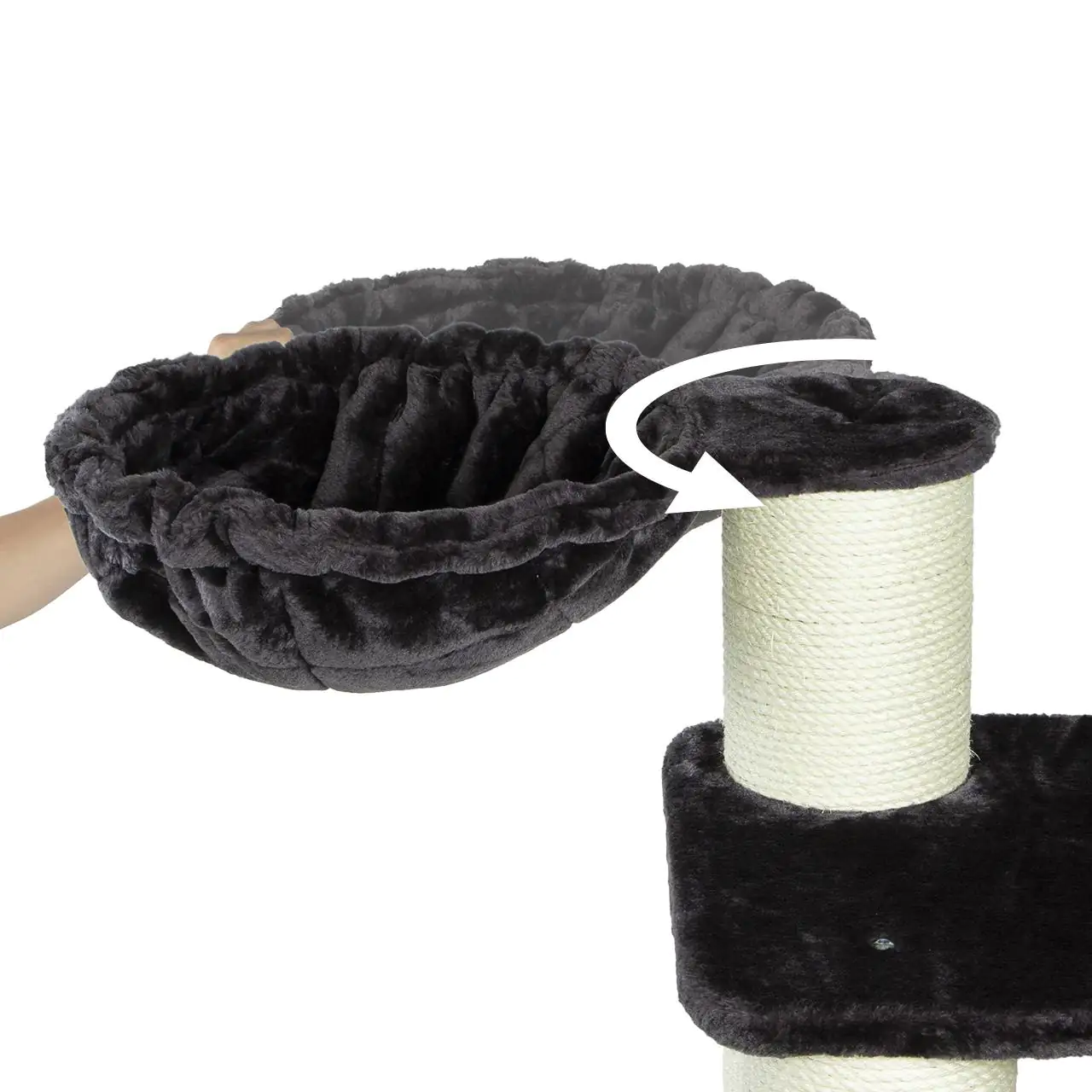 Katzenkratzbaum Brockville H 163 cm anthrazit