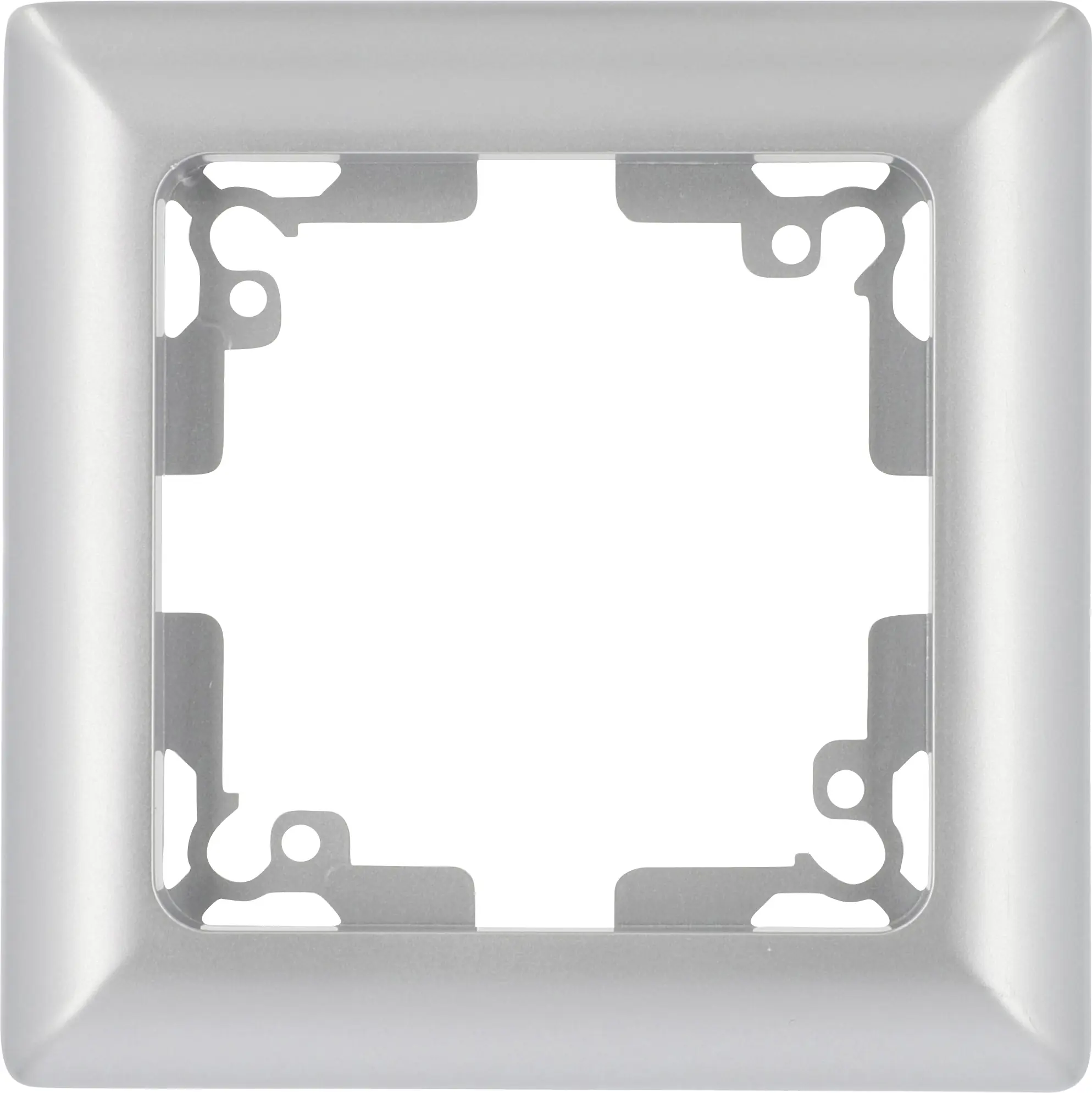 Unitec Abdeckrahmen 1-fach Genua silber