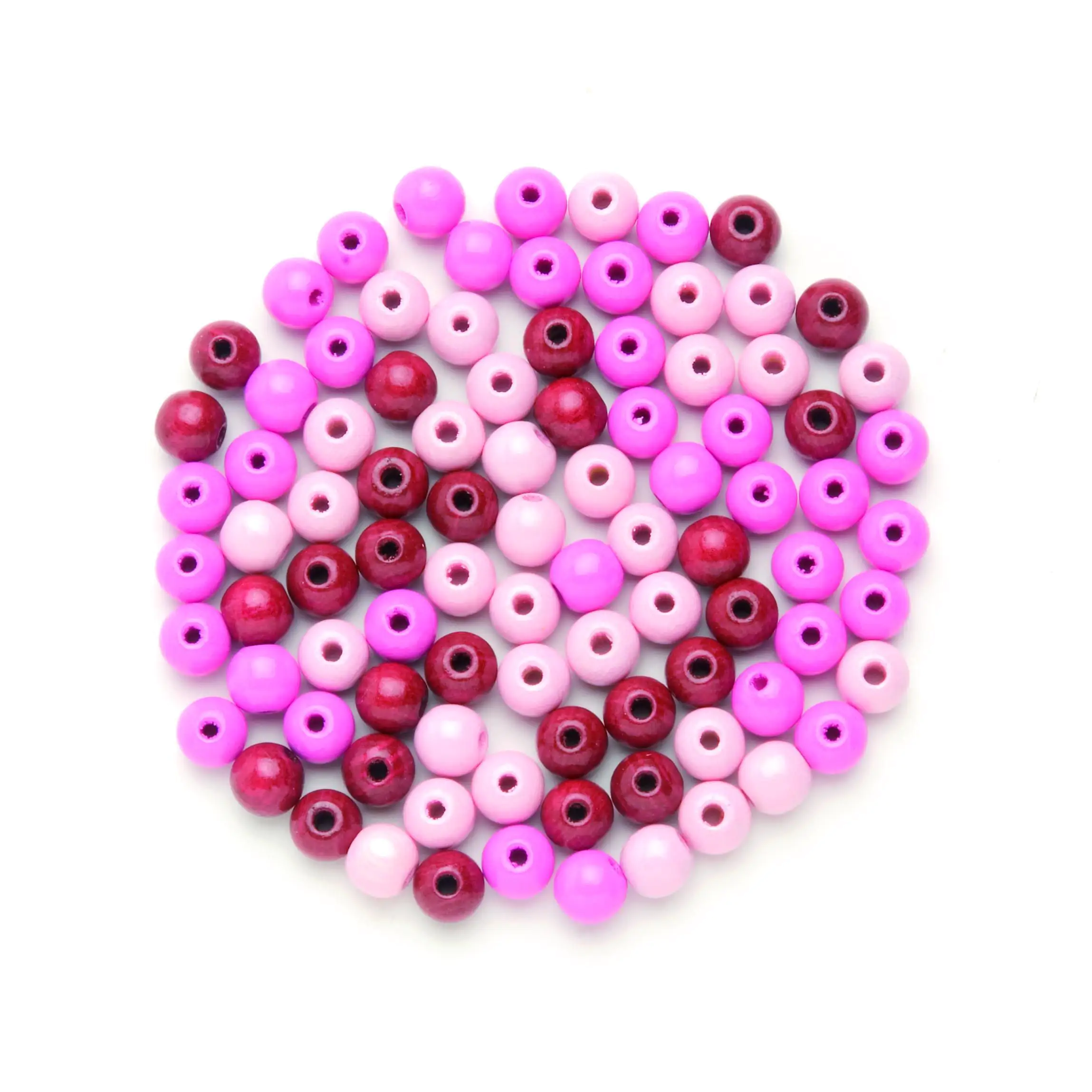 Glorex Holzperle rosa-mix 8 mm