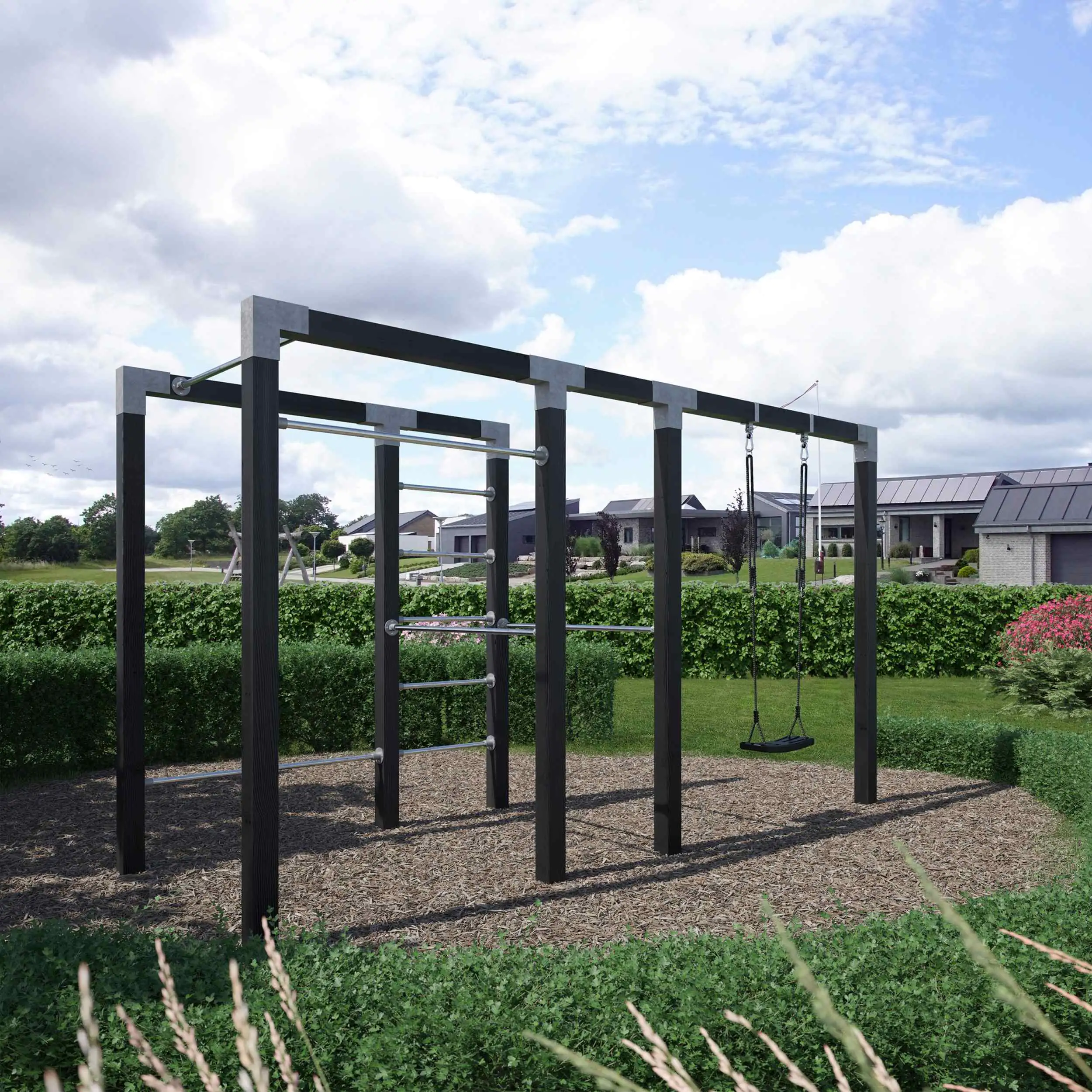 Plus Outdoor Fitness Modell 3 138 x 220 x 380 cm schwarz