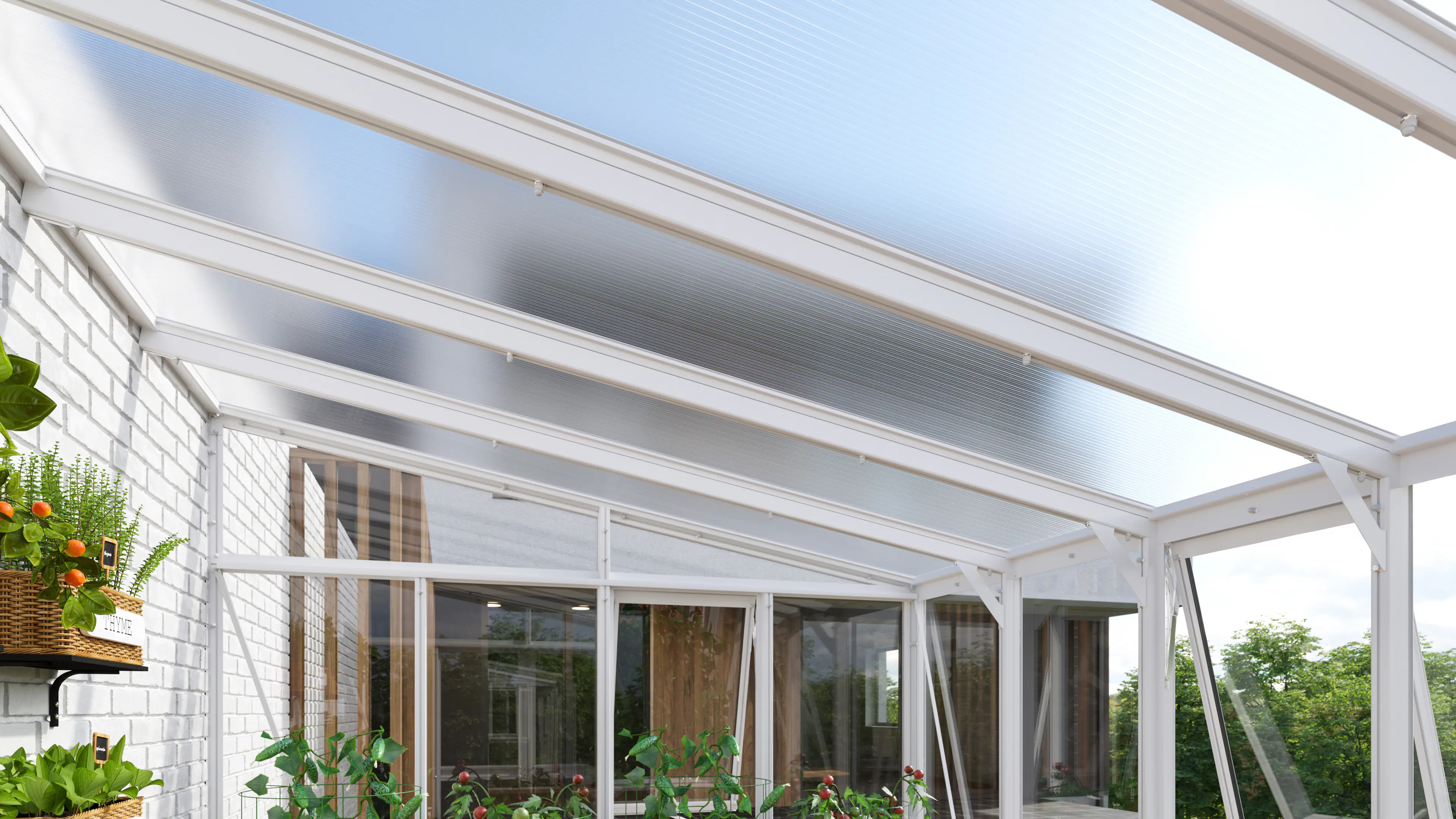 Vitavia Pavillon-Nachrüstset Helena 7000 weiß 3 mm ESG