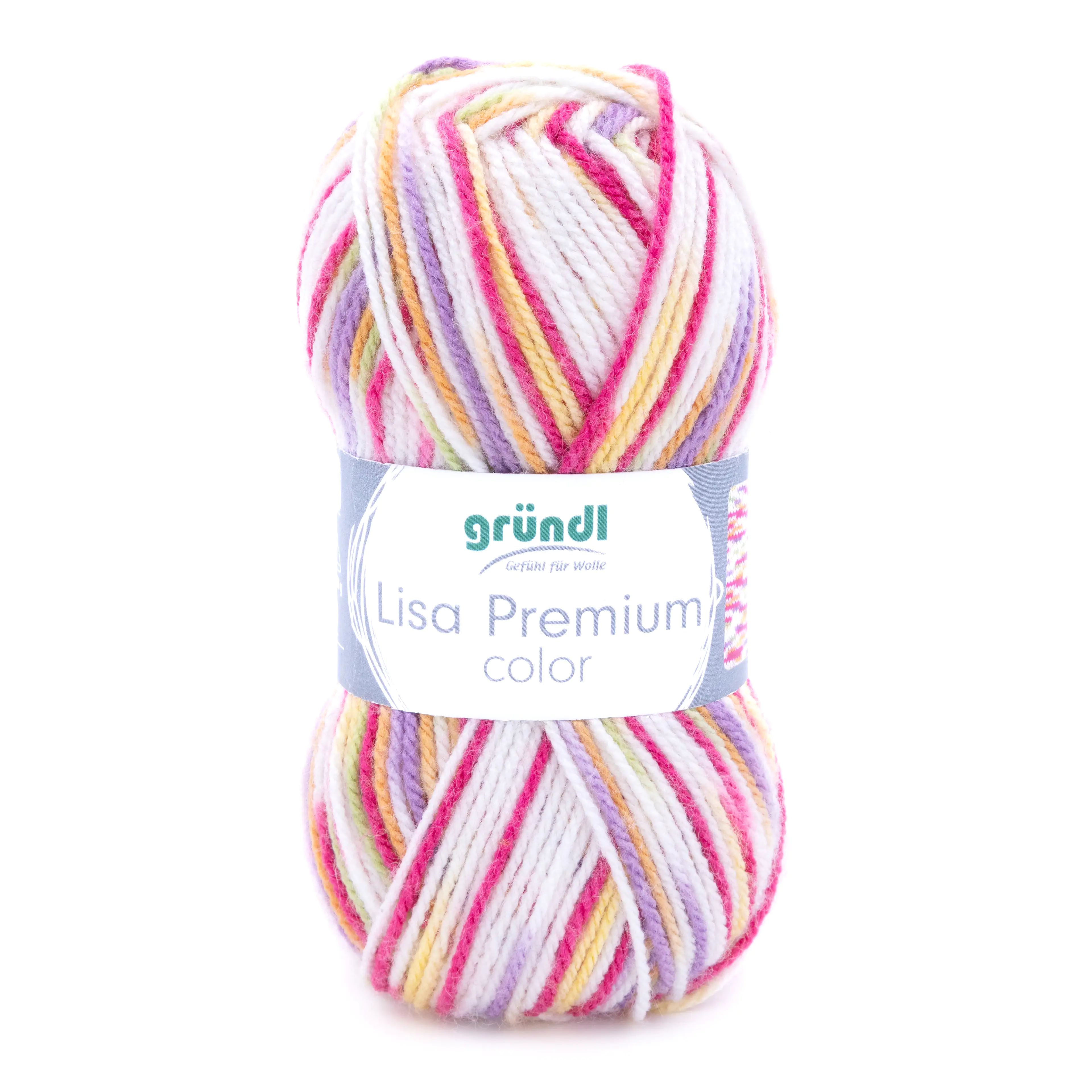 Gründl Wolle Lisa Premium color 50 g pink-orange-gelb-color
