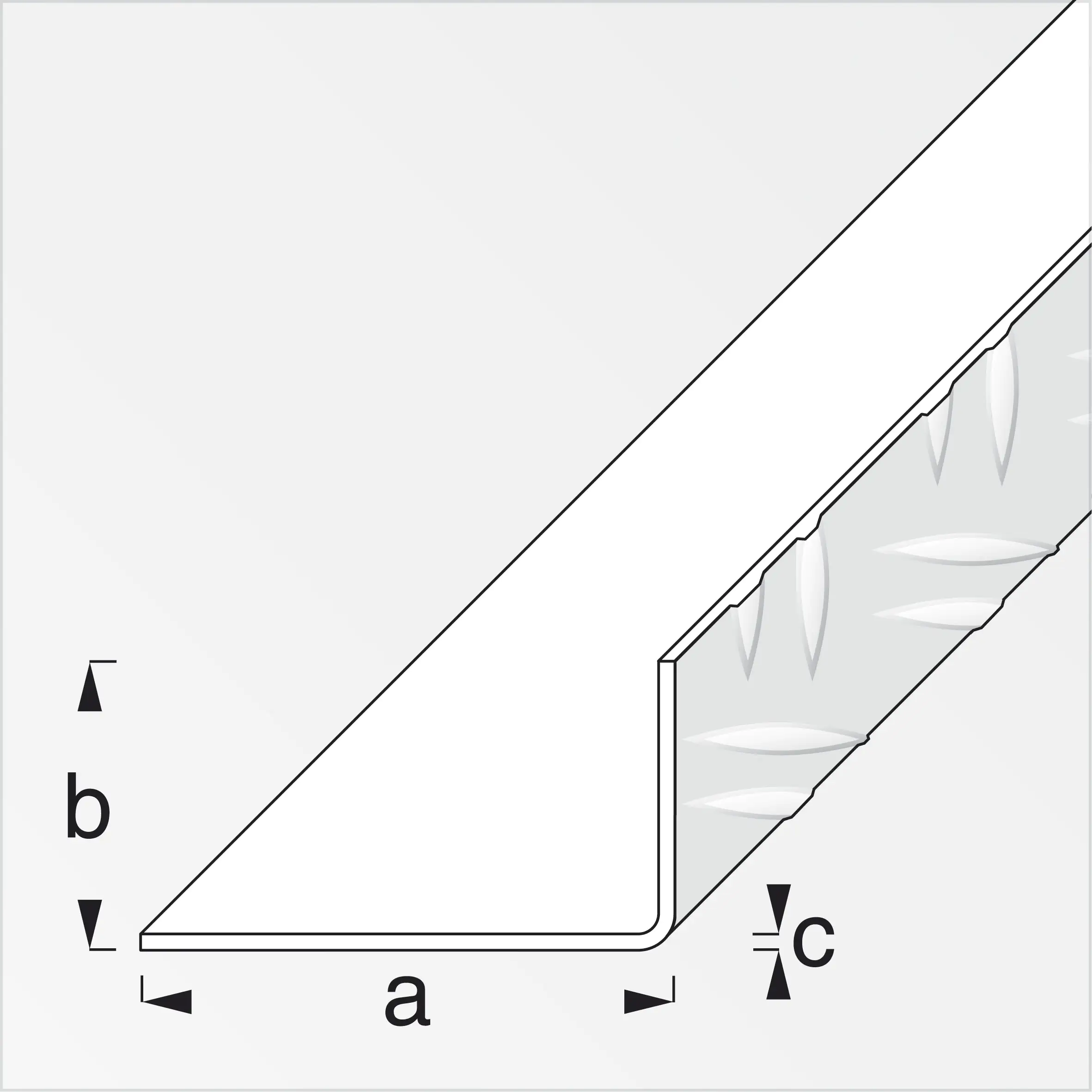alfer Winkel 1 m, 53.6 x 29.5 mm Aluminium roh blank