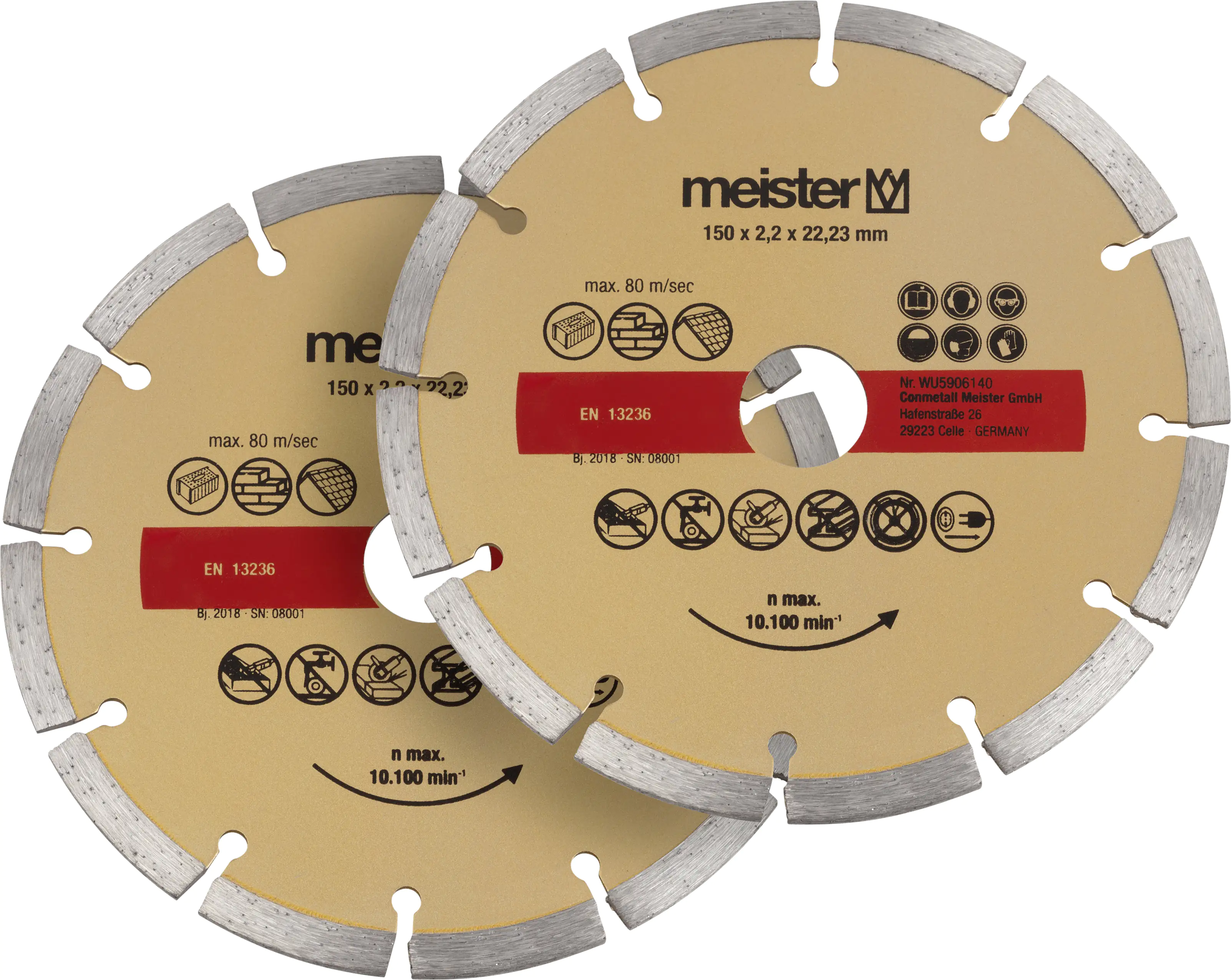 Meister Diamant Trennscheibe 2-teilig Ø 150 x 22,23 mm