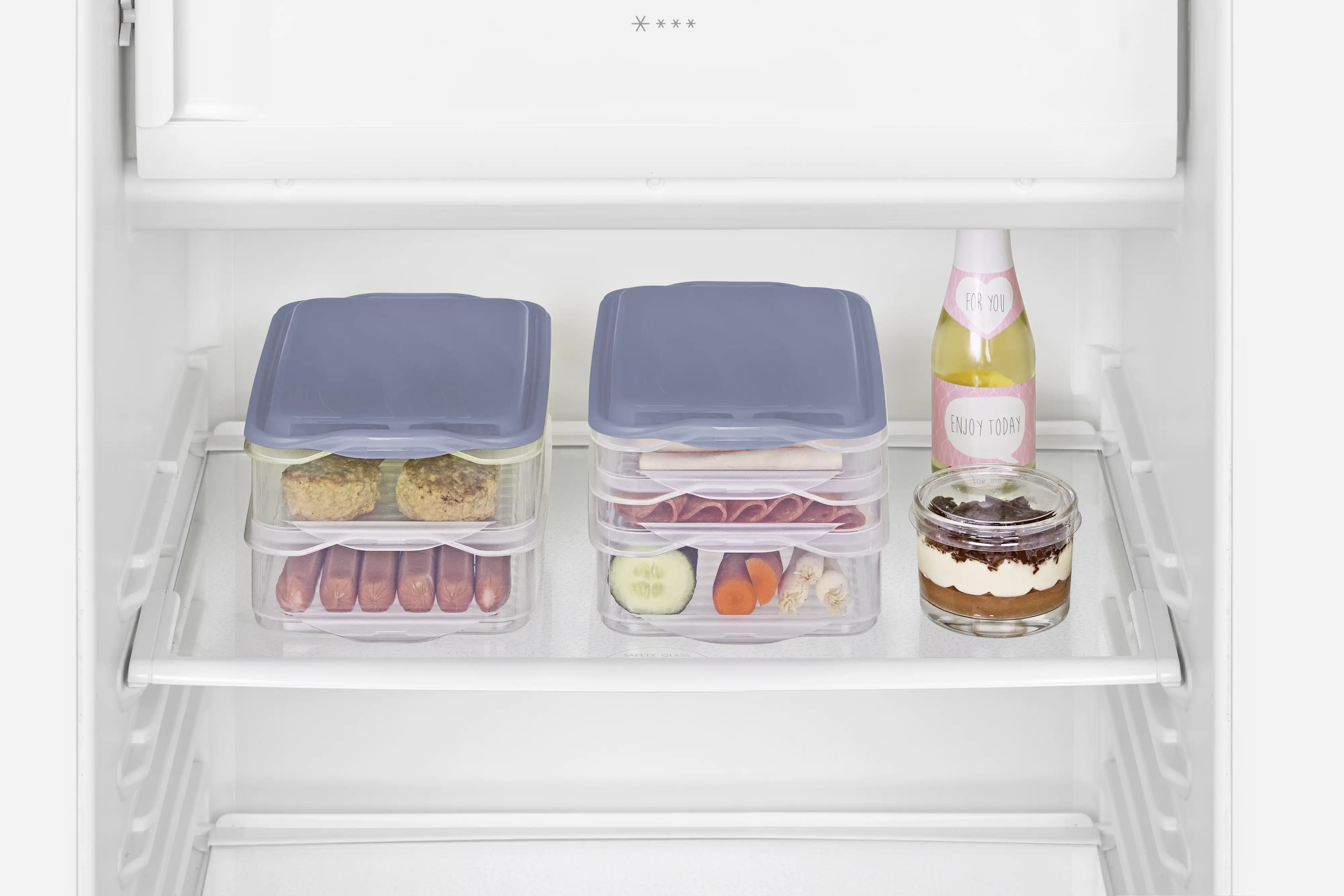 Rotho Kühlschrankdose Rondo 2 x 1,35 l horizon blue 