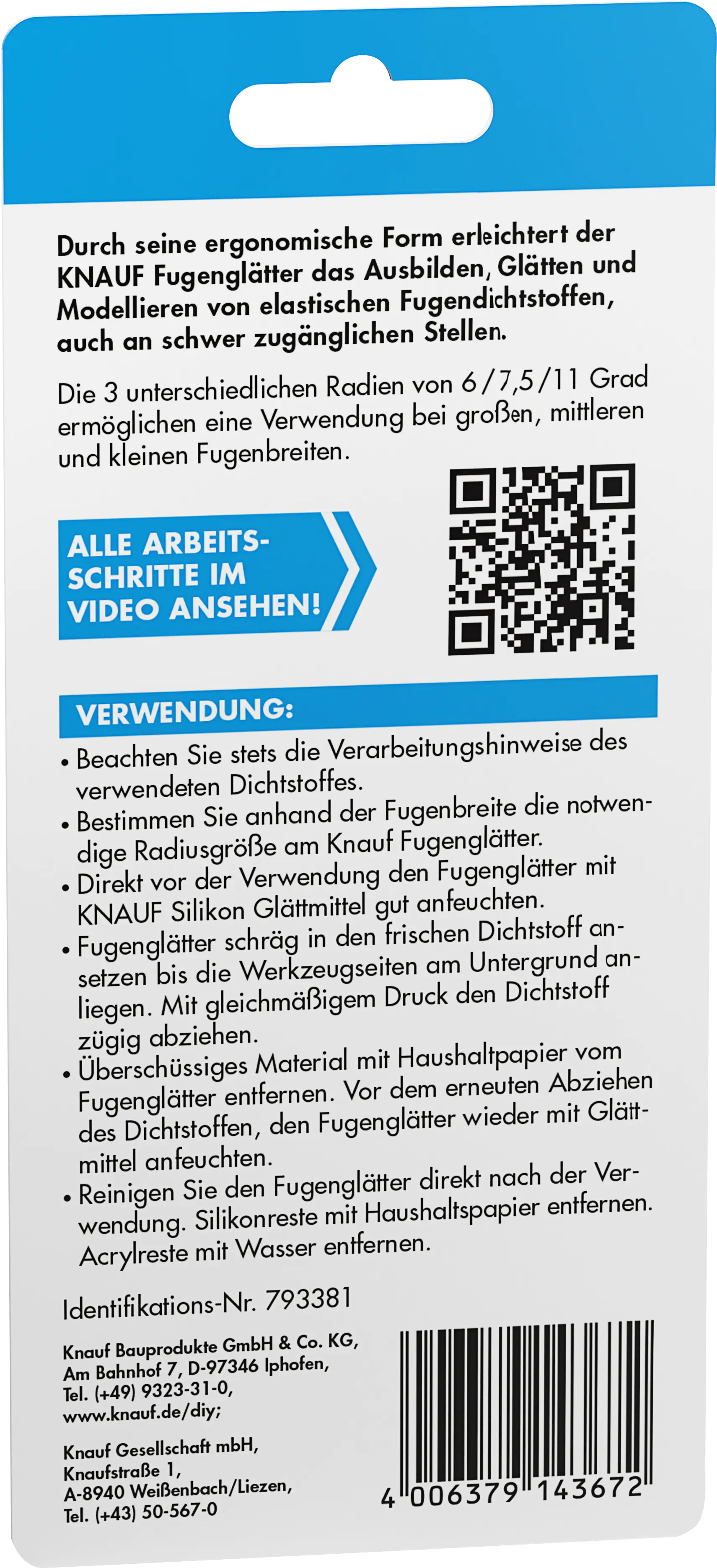 Knauf Fugenglätter für Silikon und Acryl