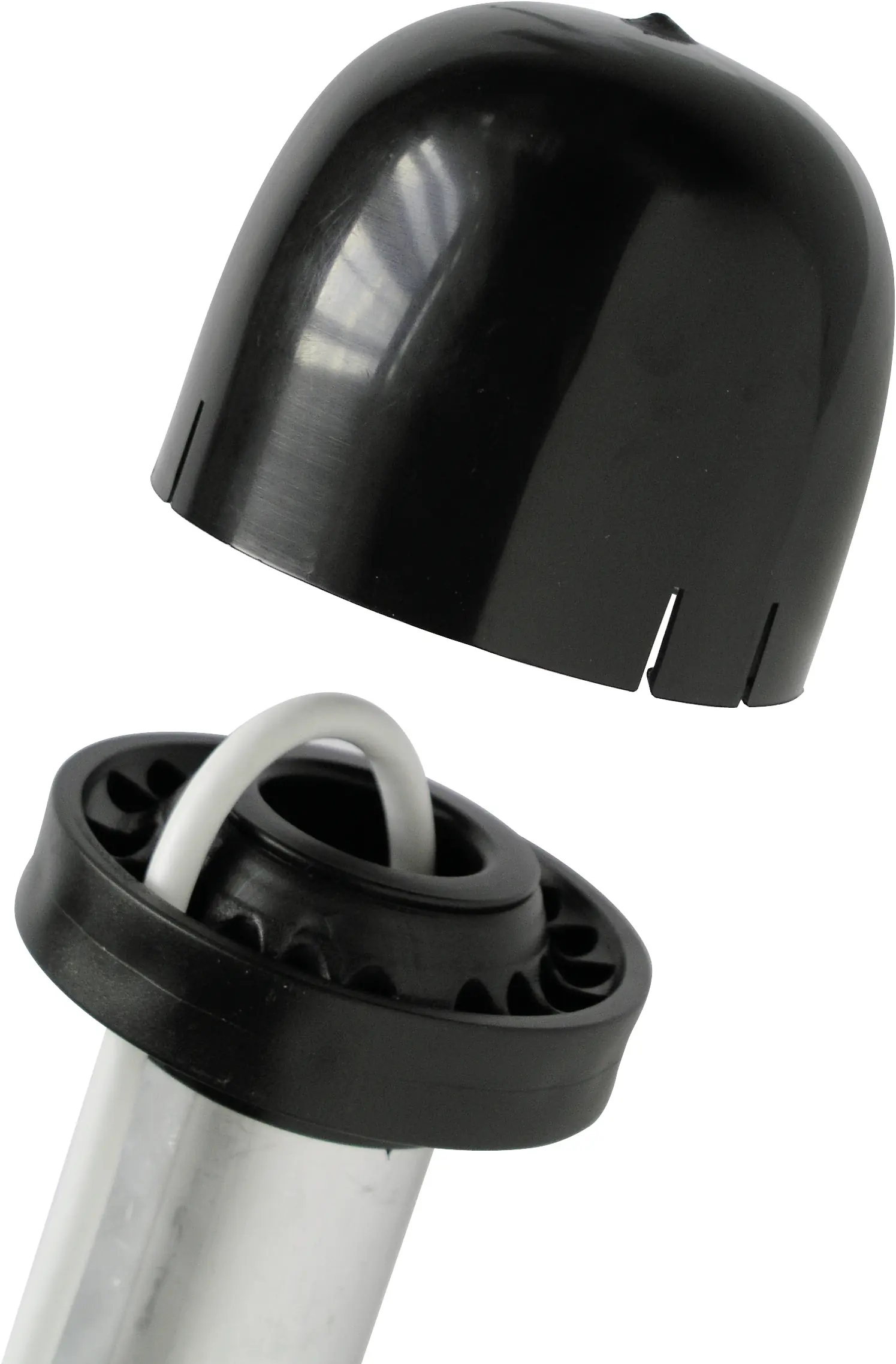 Schwaiger Mastabdeckkappe mit Kabeldurchführung MAD50 001 schwarz, 50 mm mit Kabeldurchführung