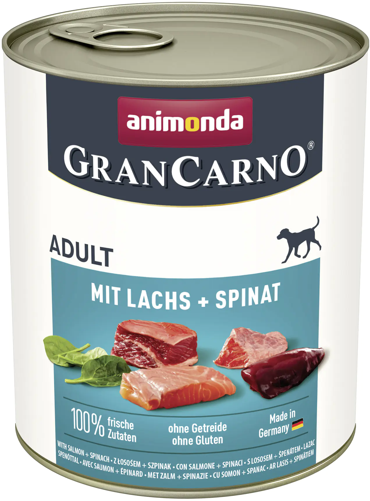 Animonda GranCarno Hundenassfutter Adult Lachs + Spinat 800 g Animonda GranCarno Hundenassfutter Adult Lachs + Spinat 800 g