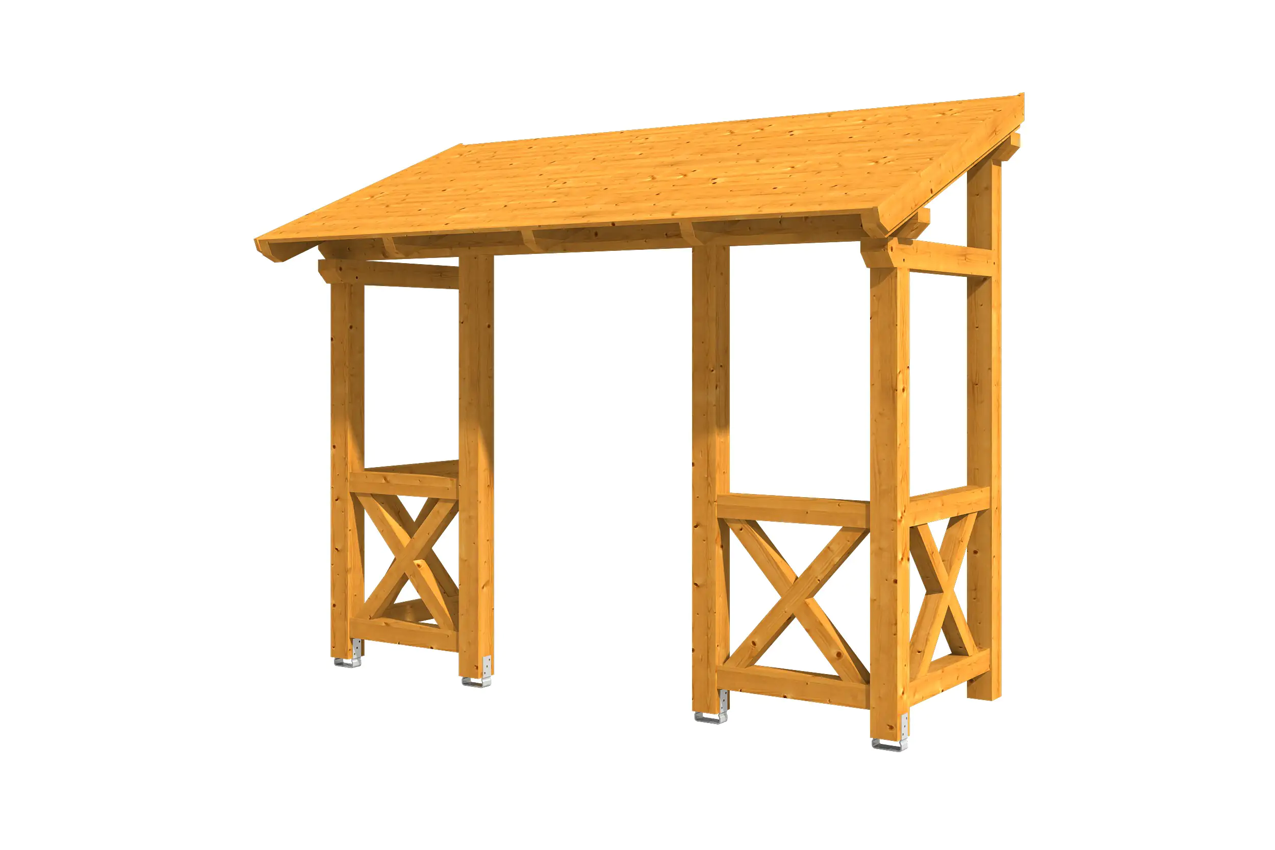 SKAN HOLZ Vordach Paderborn Typ 5 336 x 156 cm, lasiert in Eiche hell