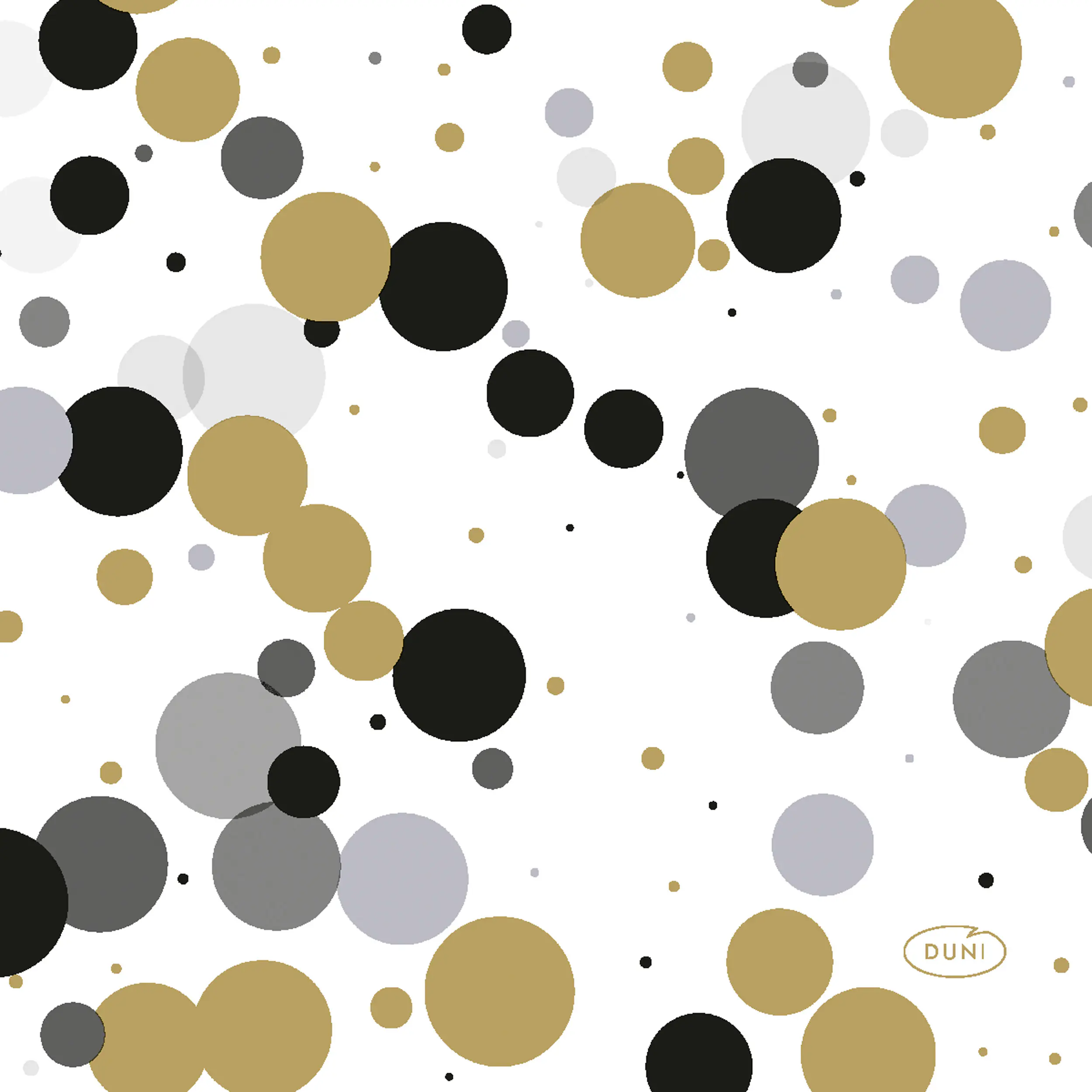 Duni Serviette gefalzt Festive Bubbles 24 x 24 cm - 20er Pack