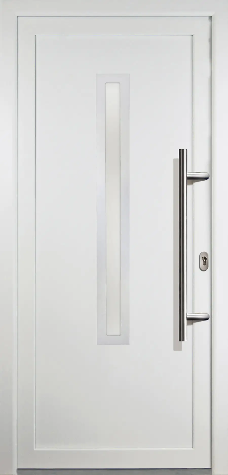 4060691156321 Meeth Haustür Signum Aluminium Modell 70 108 x 208 cm, DIN rechts, weiß