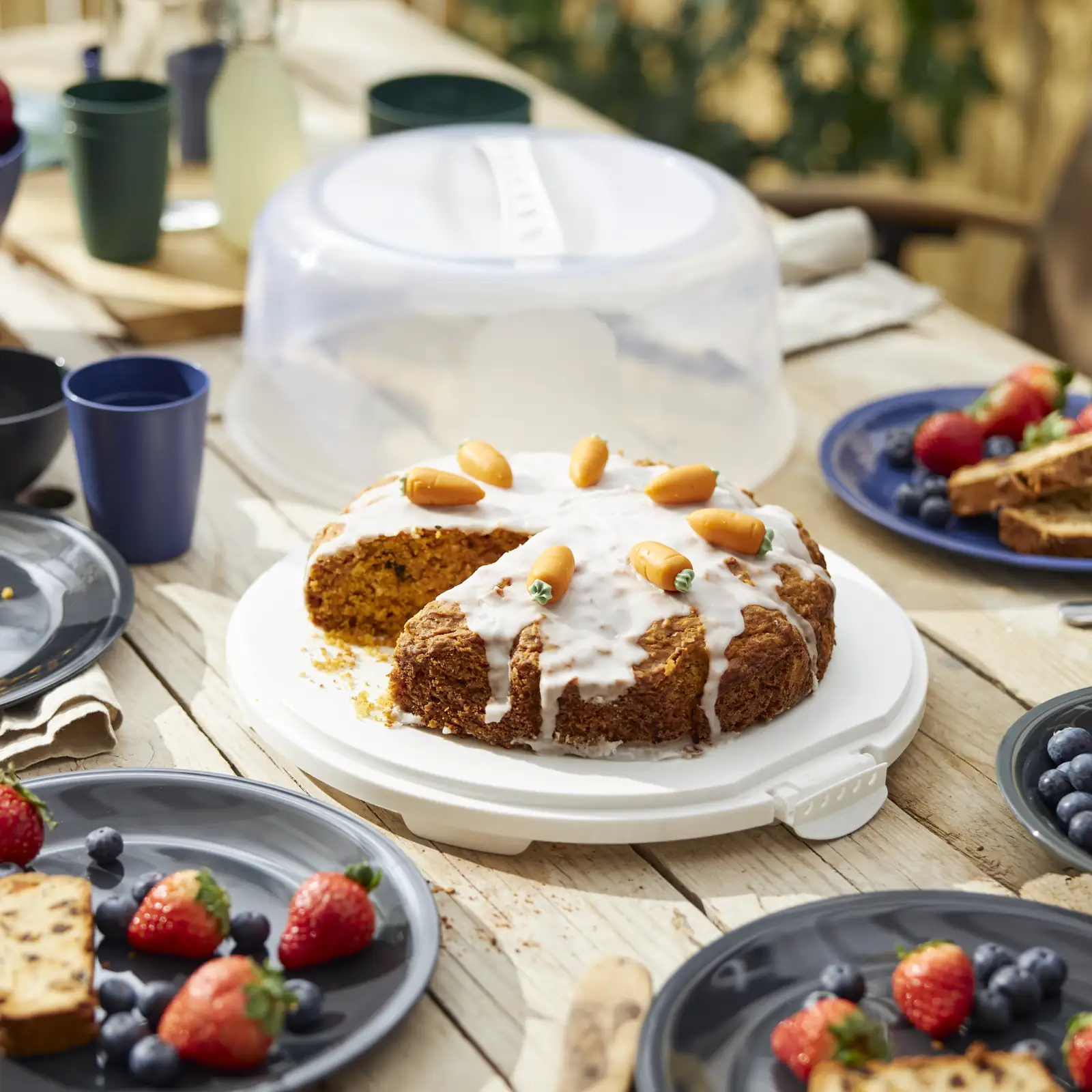 Rotho Tortenglocke Fresh hoch weiß 35,5 x 34,5 x 16,5 cm (L x B x H)