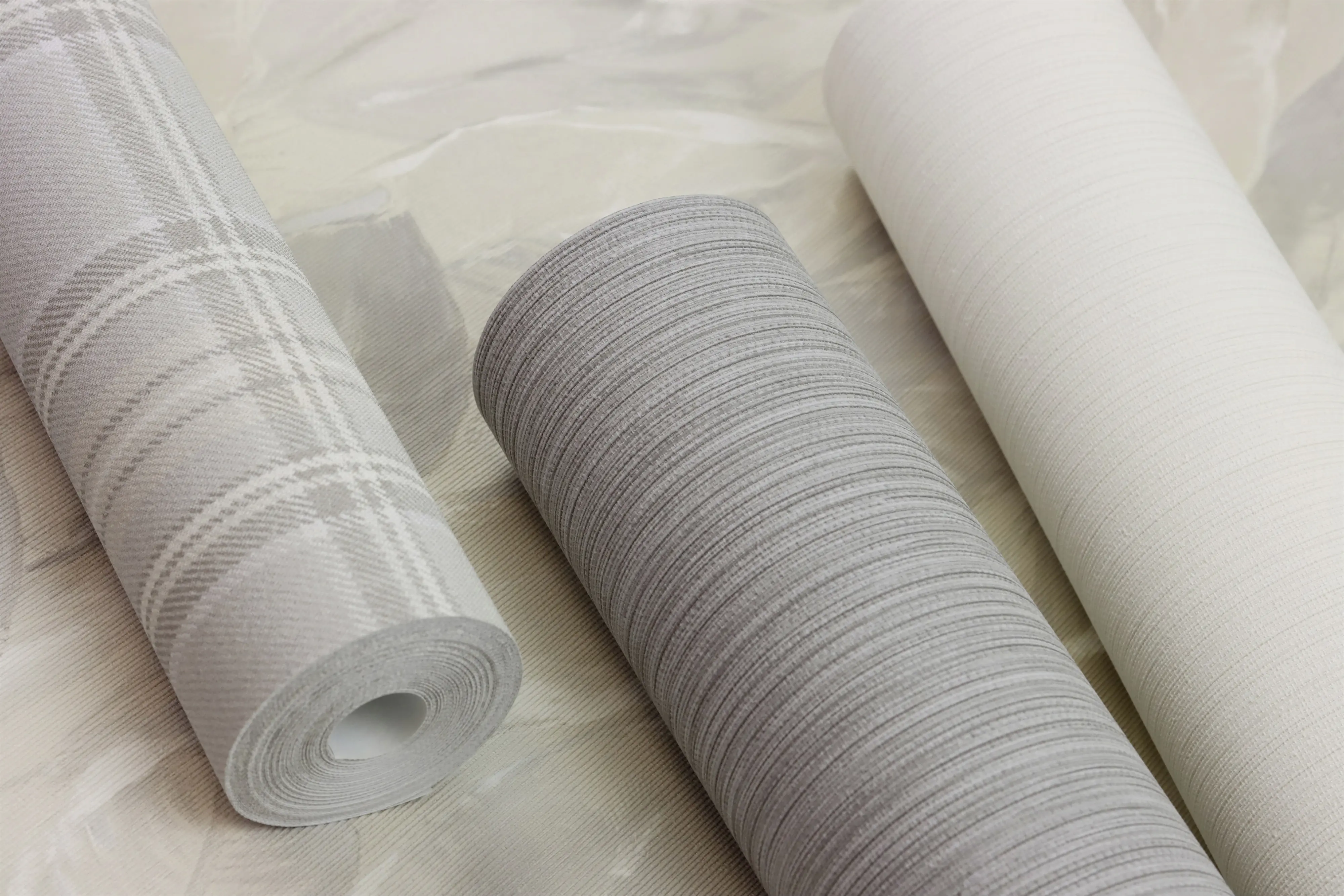 Rasch Vliestapete 537680 Grau-Hellgrau Uni 10,05 m x 0,53 m