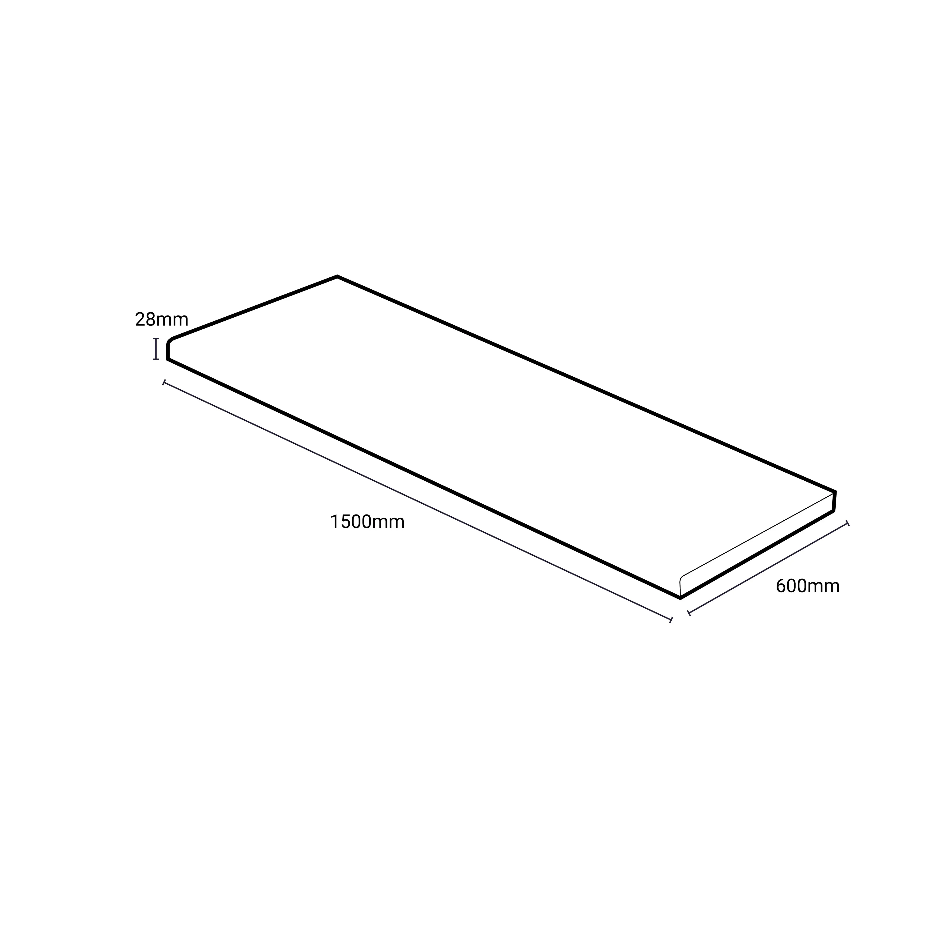 Wetwall Vanity Waschtischplatte 150 x 60 cm Calacatta Statuario