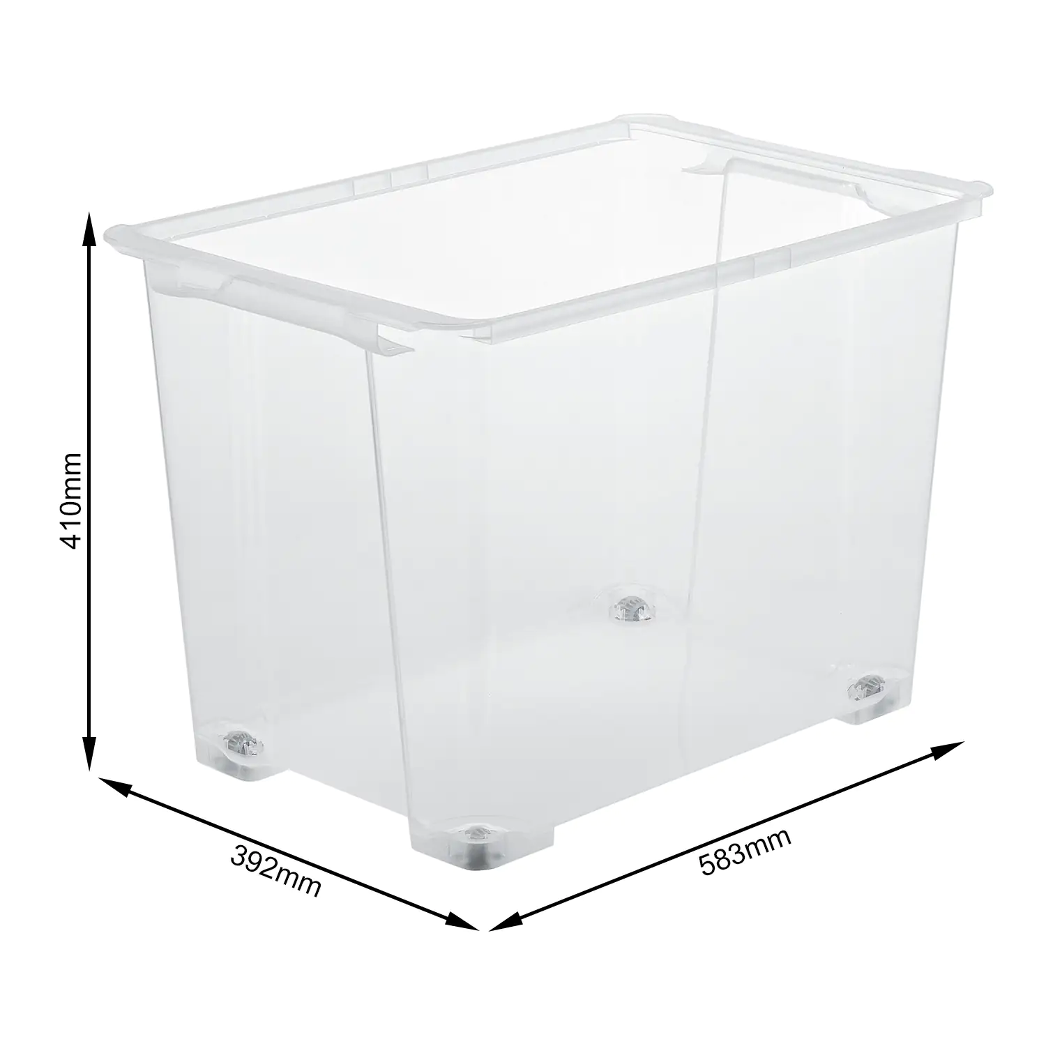 Rotho Aufbewahrungsbox EVO Easy mit Rollen 65 L transparent Rotho Aufbewahrungsbox EVO Easy mit Rollen 65 L transparent