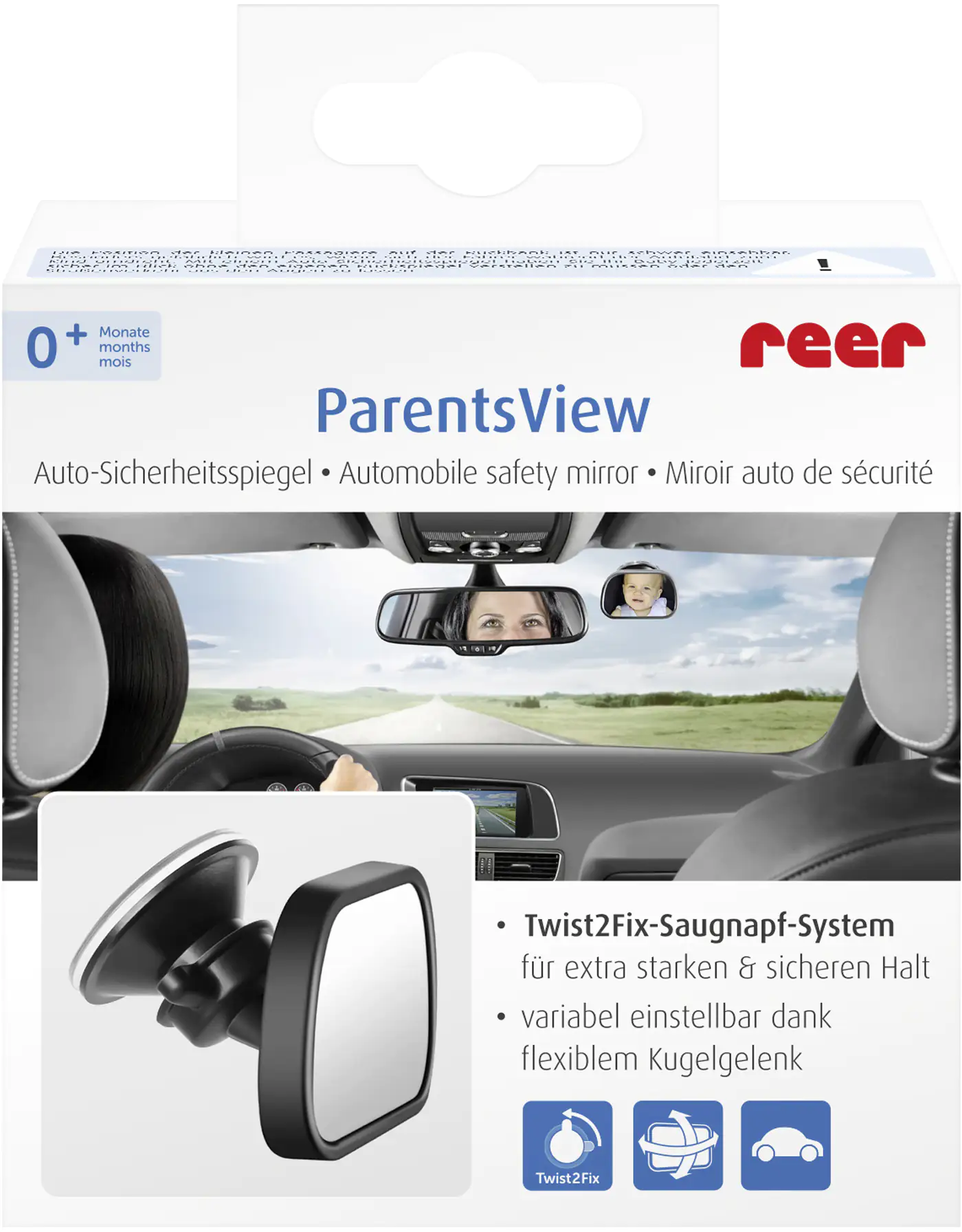 reer Sicherheitsspiegel 90x60 90 x 60 mm