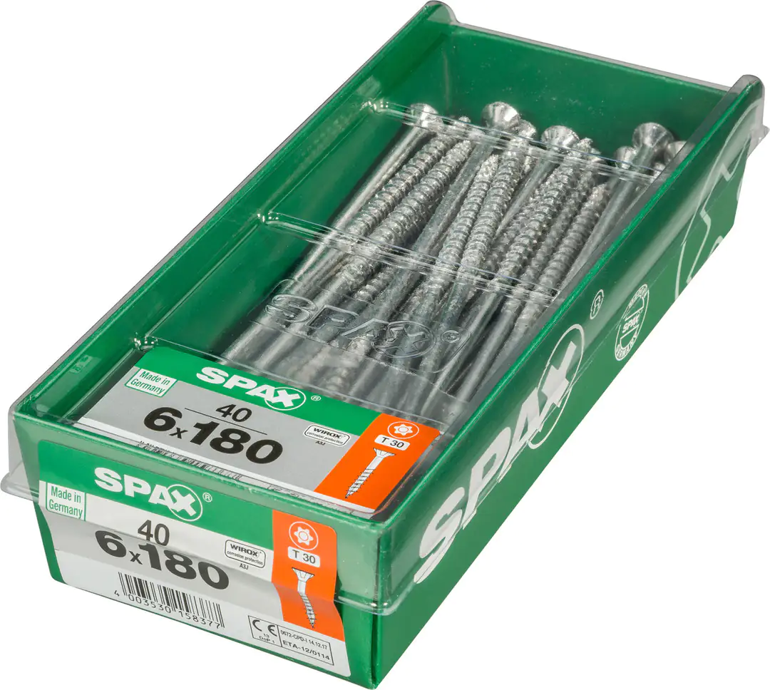 Spax Universalschrauben 6.0 x 180 mm TX 30 - 40 Stk. Spax Universalschrauben 6.0 x 180 mm TX 30 - 40 Stk.