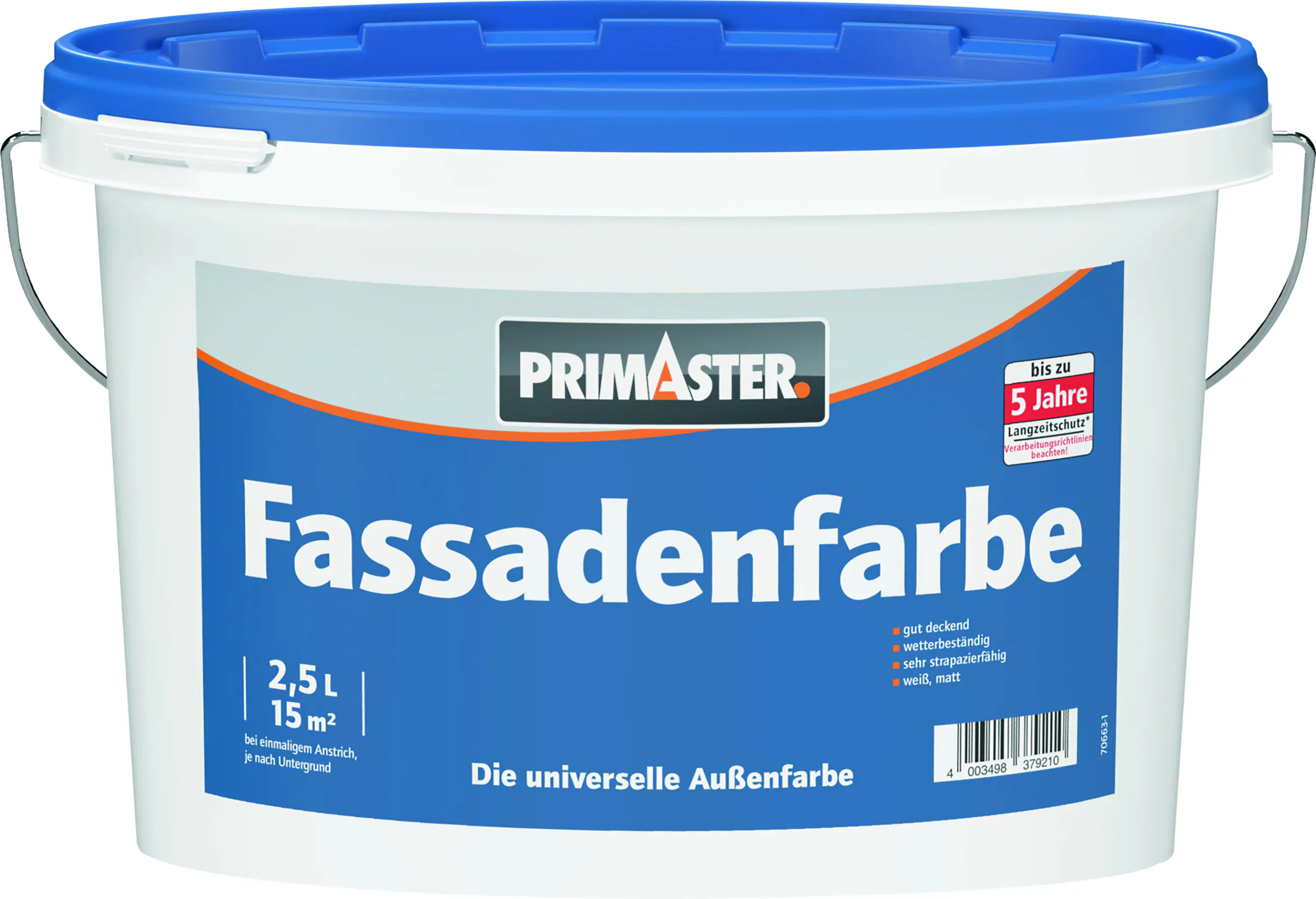 Primaster Fassadenfarbe 2,5 L weiß Primaster Fassadenfarbe 2,5 L weiß