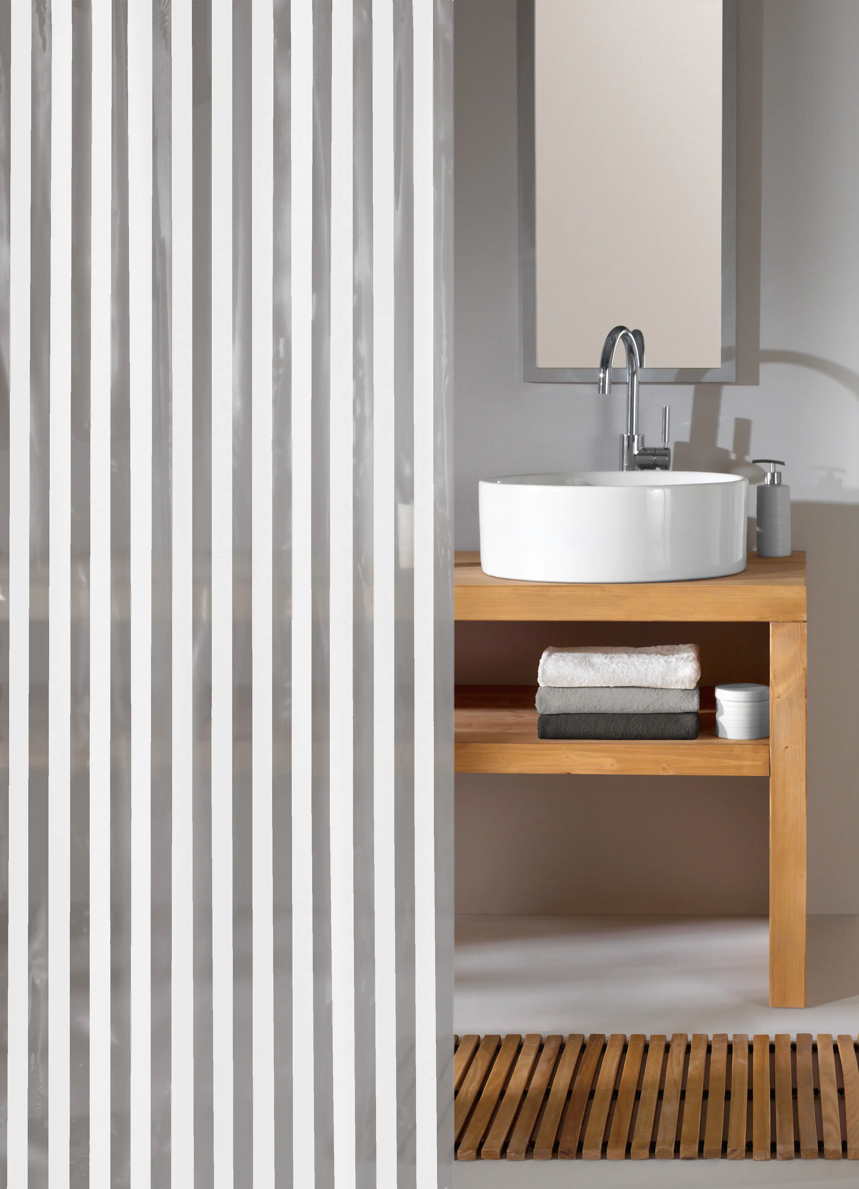 4004478195066_2 Kleine Wolke Duschvorhang Noa weiß, 180 x 200 cm