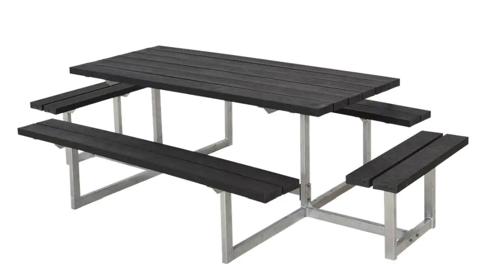 Plus Kombimöbel Basic 260 x 160 x 73 cm Kunststoff, schwarz strukturiert