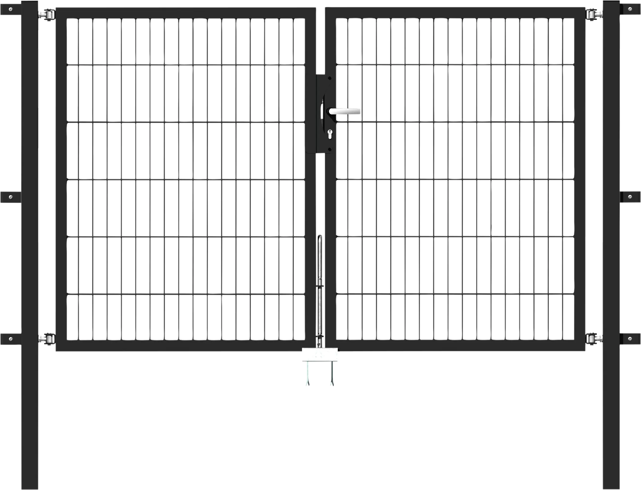 Alberts Stabgitter Doppeltor Flexo 200 x 120 cm 6/5/6 anthrazit zE