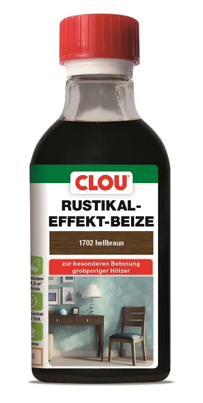 Clou Rustik Beize 250 ml hellbraun Clou Rustik Beize 250 ml hellbraun