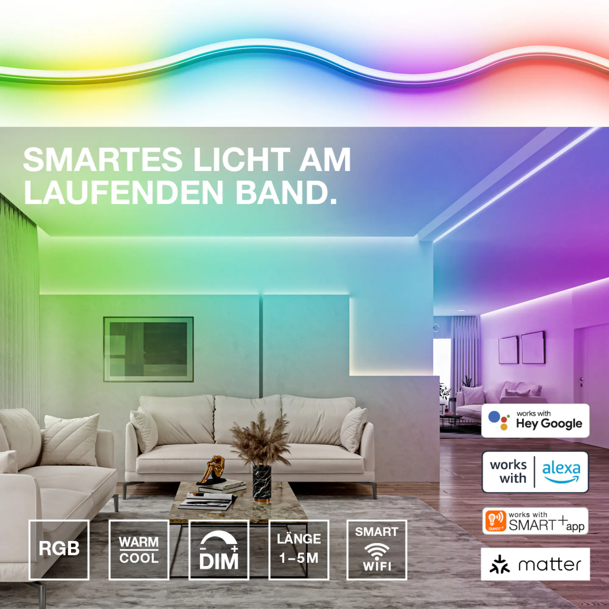 Ledvance LED-Stripe Matter Flex 1 m weiß 3,4 W dimmbar