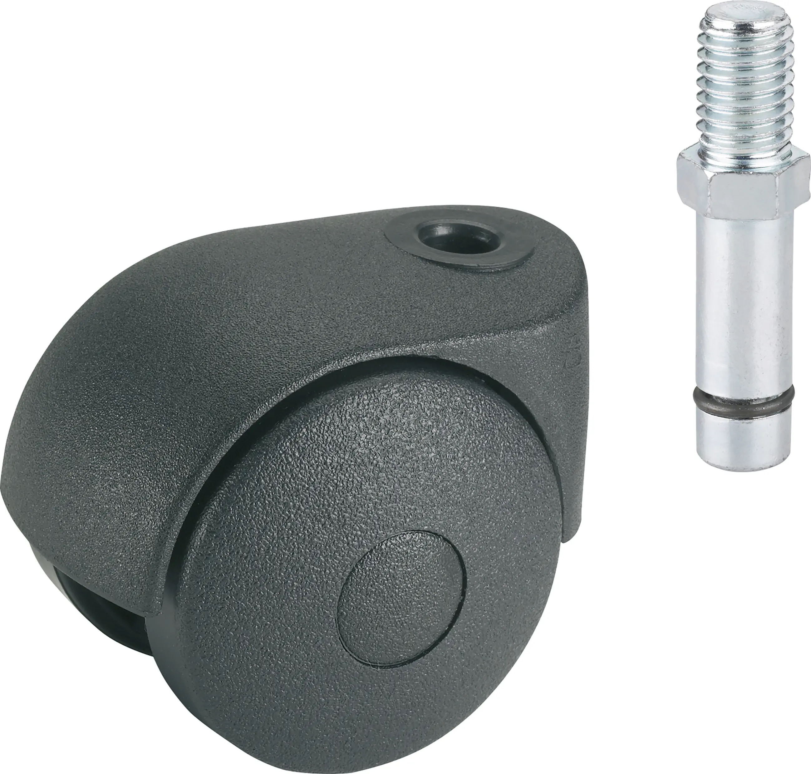 Doppelrolle Ø 40 mm für normale Böden mit Stift Tragkr. 20 kg