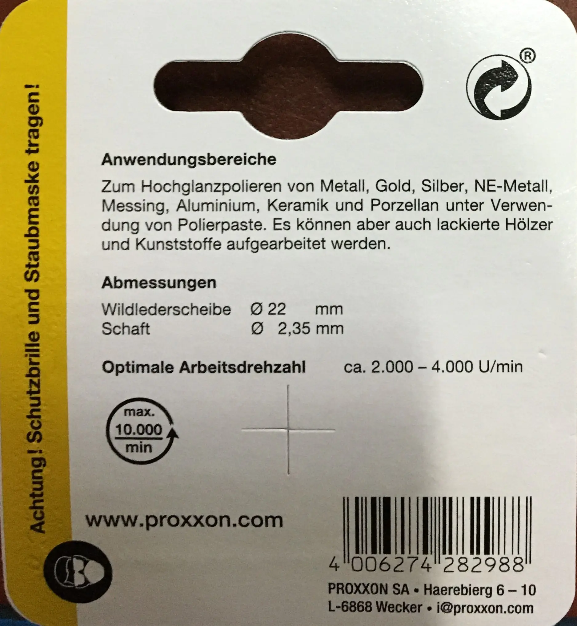 Proxxon Micromot Wildlederscheibe Ø 22 mm