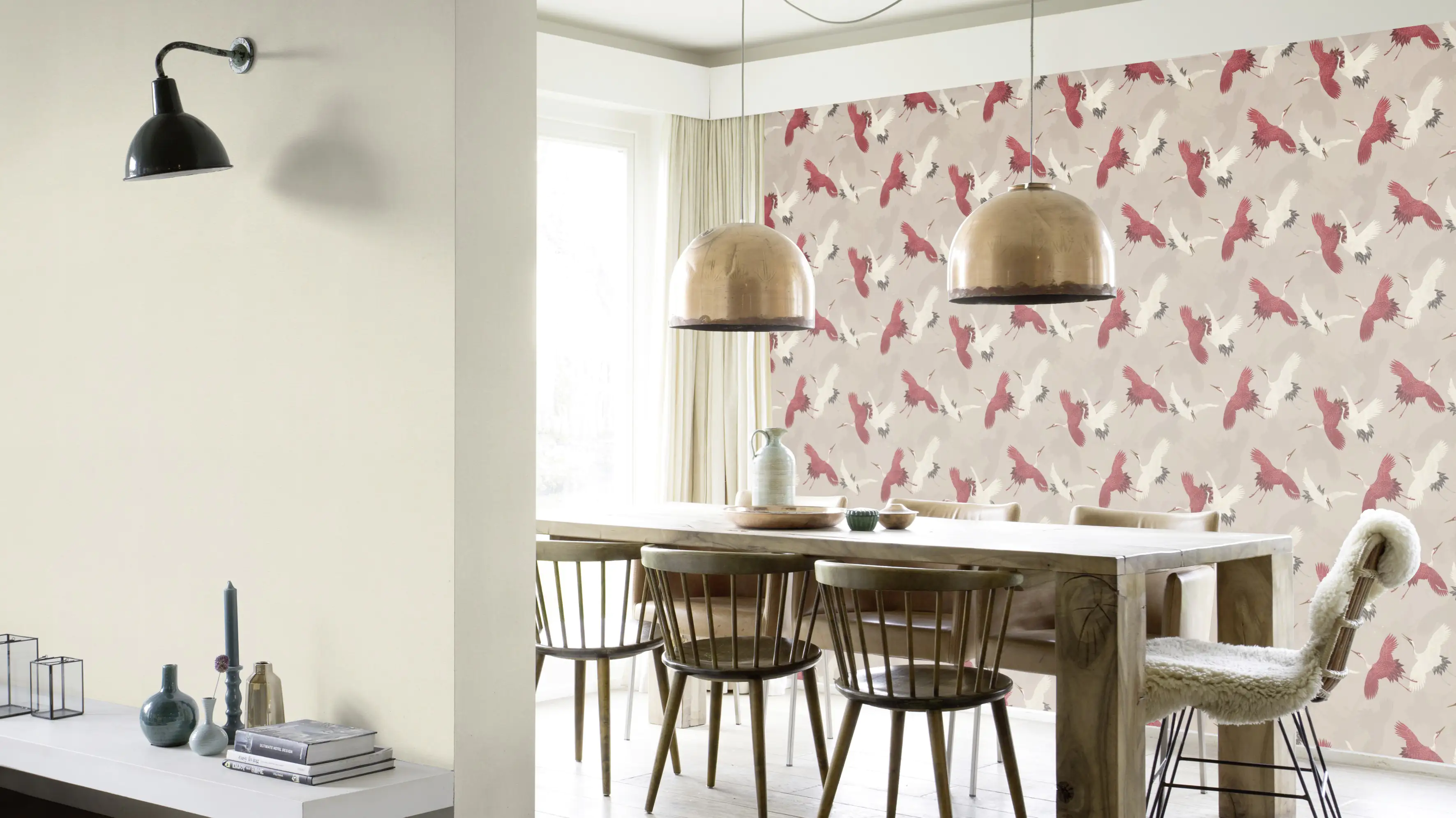 Rasch Vliestapete 560657 Barbara Home III, Kraniche beige-rot, 10,05 x 0,53 m Rasch Vliestapete 560657 Barbara Home III, Kraniche beige-rot, 10,05 x 0,53 m
