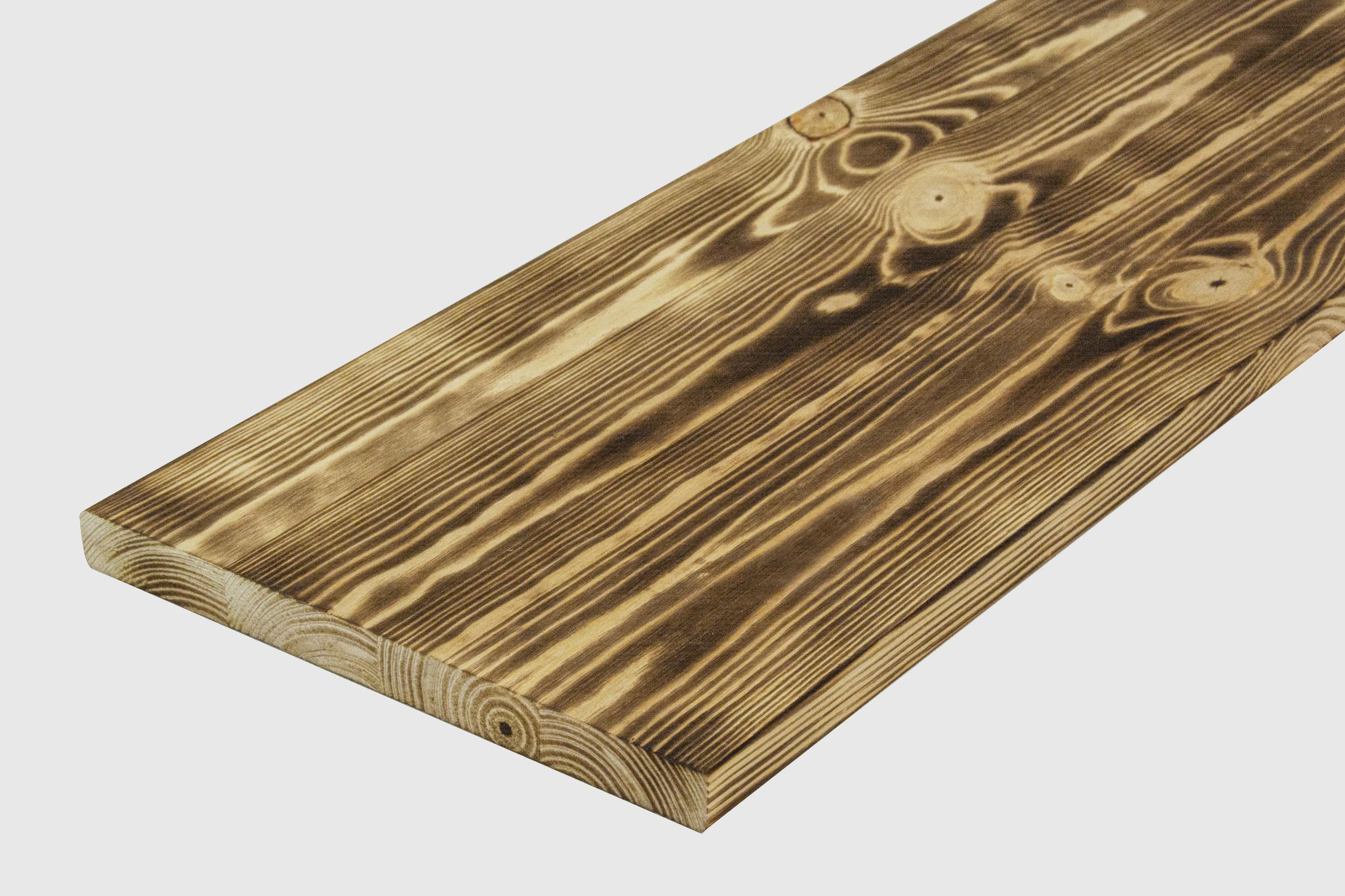Rettenmeier Leimholzplatte Kiefer geflammt 120 x 25 x 1,8 cm