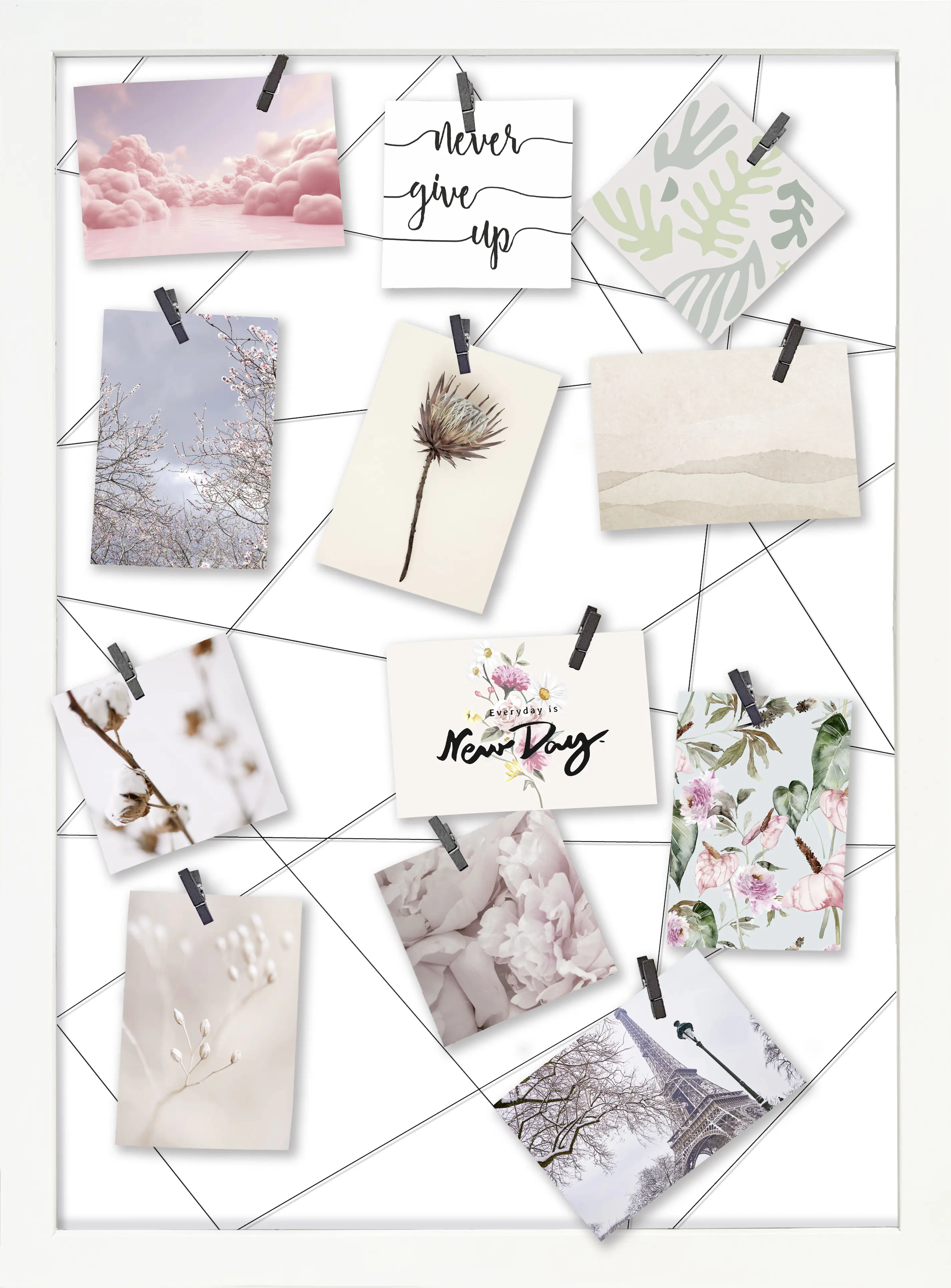 Fotohalter Multi Mini Clip weiß 75 x 55 cm