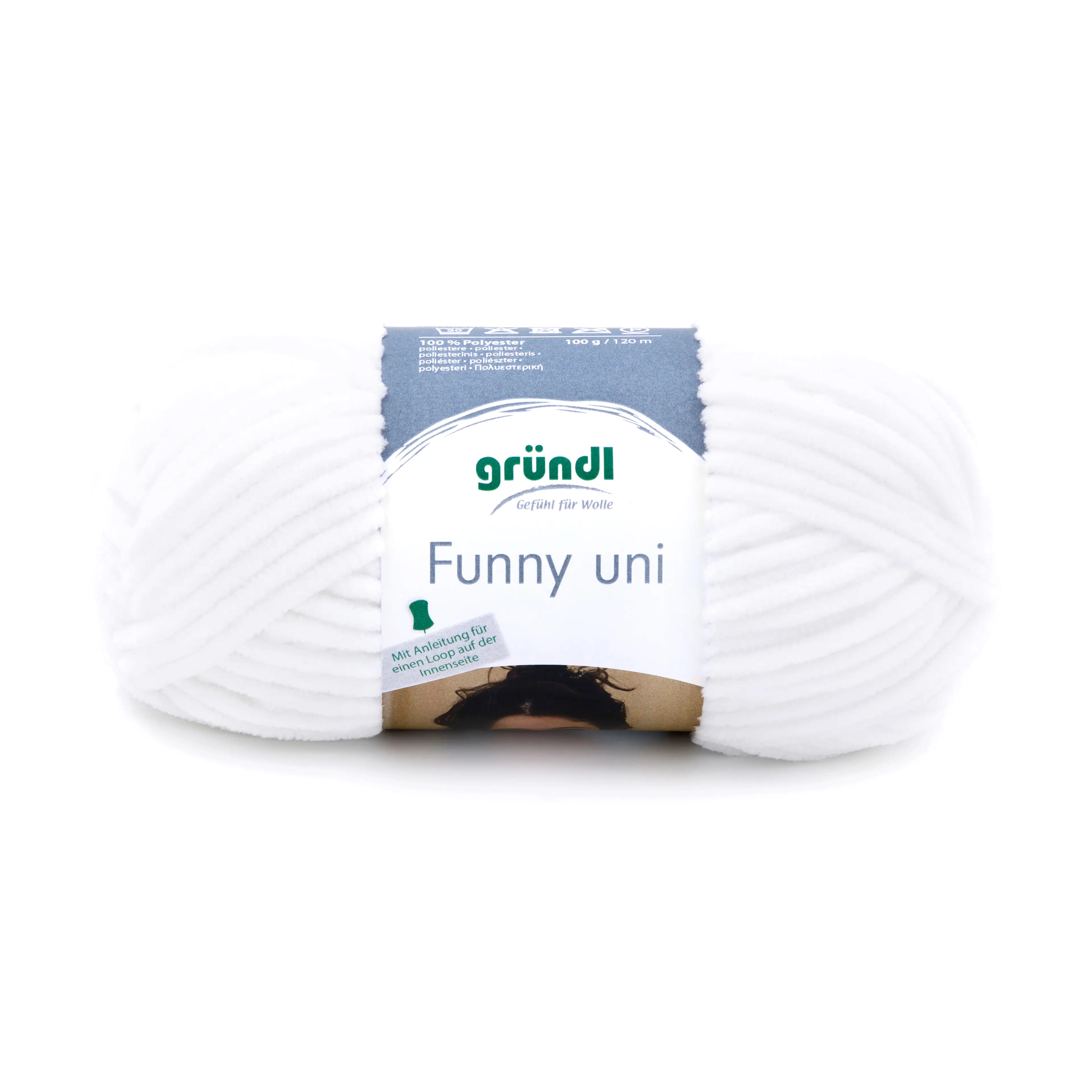 Gründl Wolle Funny uni 100 g weiß