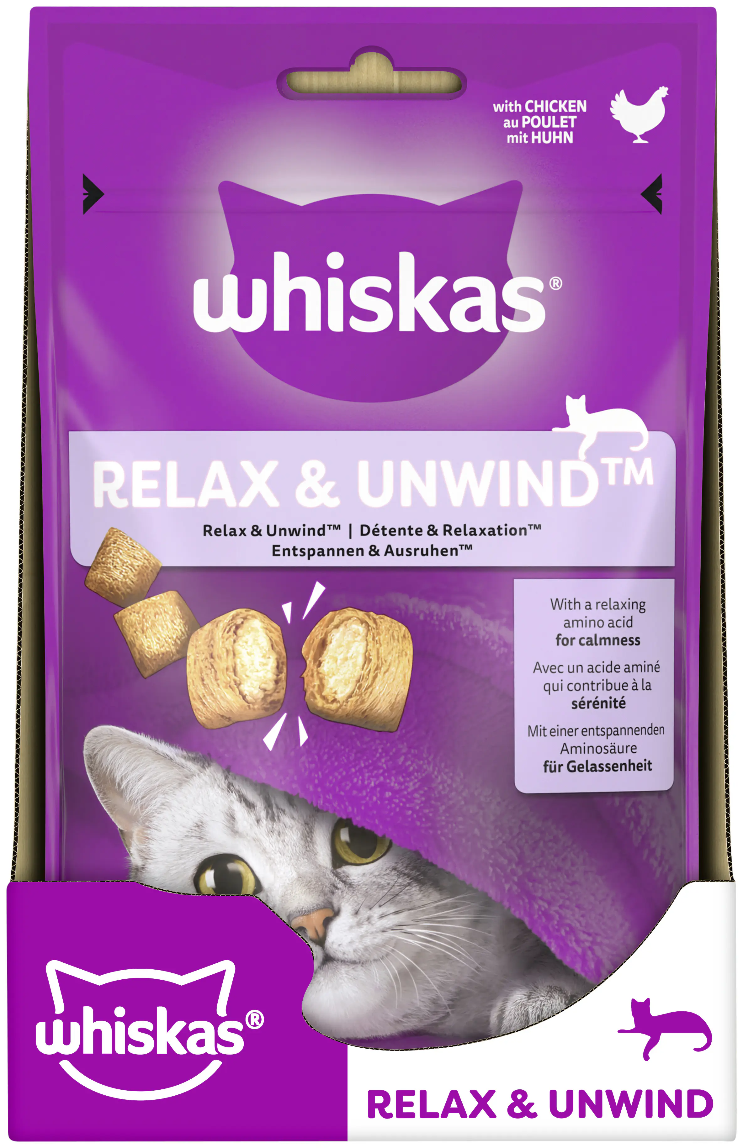 Whiskas Relax & Unwind Katzensnack 45 Huhn 