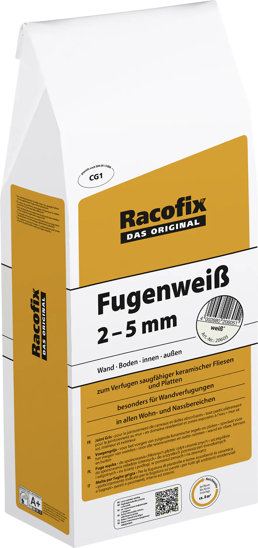 Racofix Fugengrau 2 - 5 mm weiß 5 kg