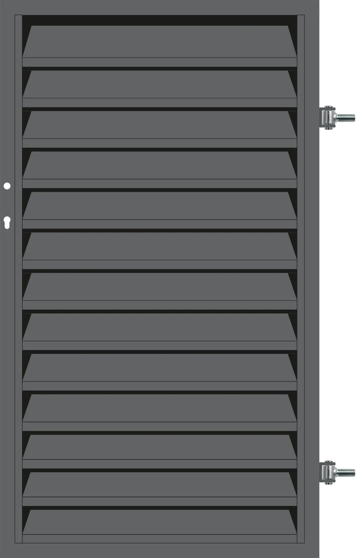 Polbram Einzeltor Ulrich 120 rechts 90 x 120 cm verzinkt anthrazit 