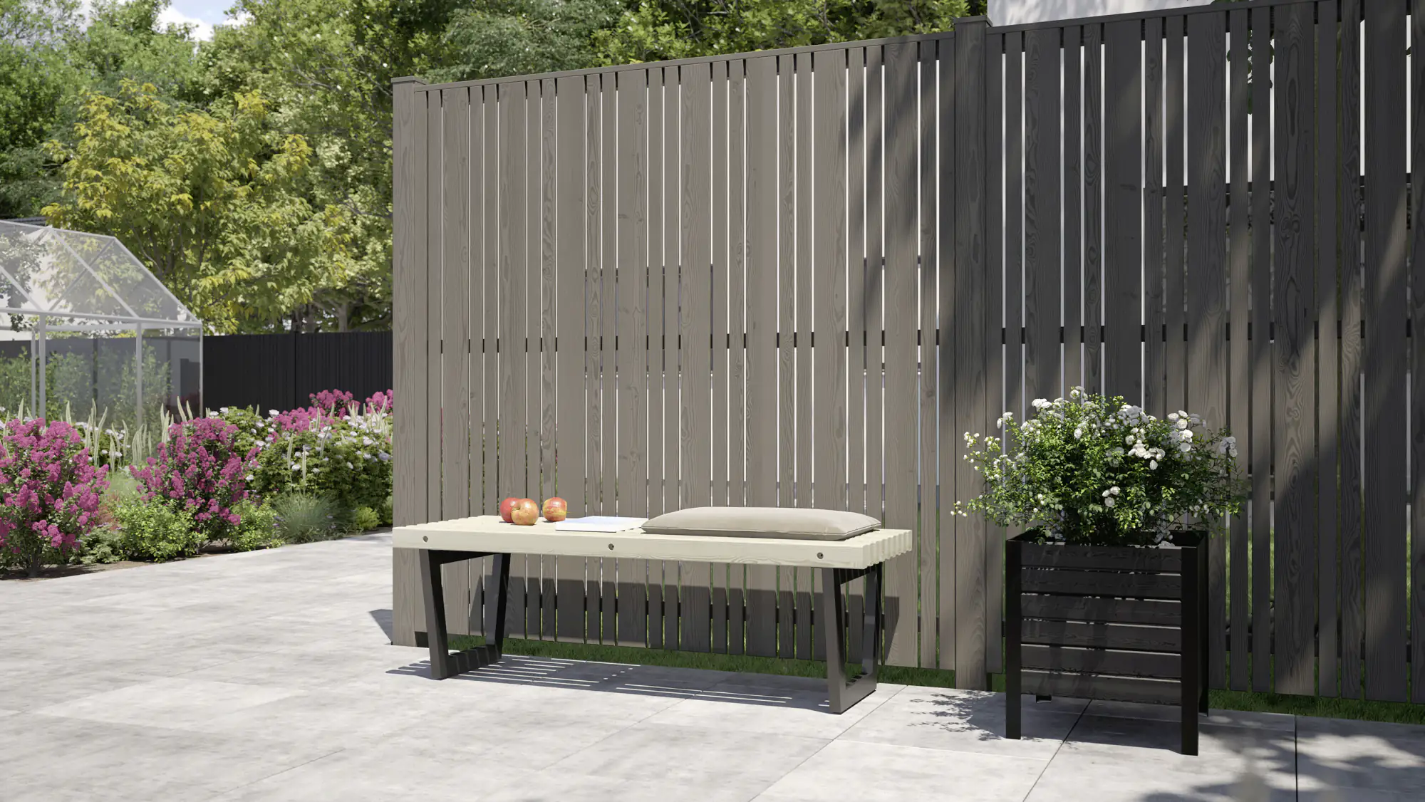 Plus Pfostenkappe Classic inkl. Schrauben 91 x 91 mm umbragrau fungizidbehandelt