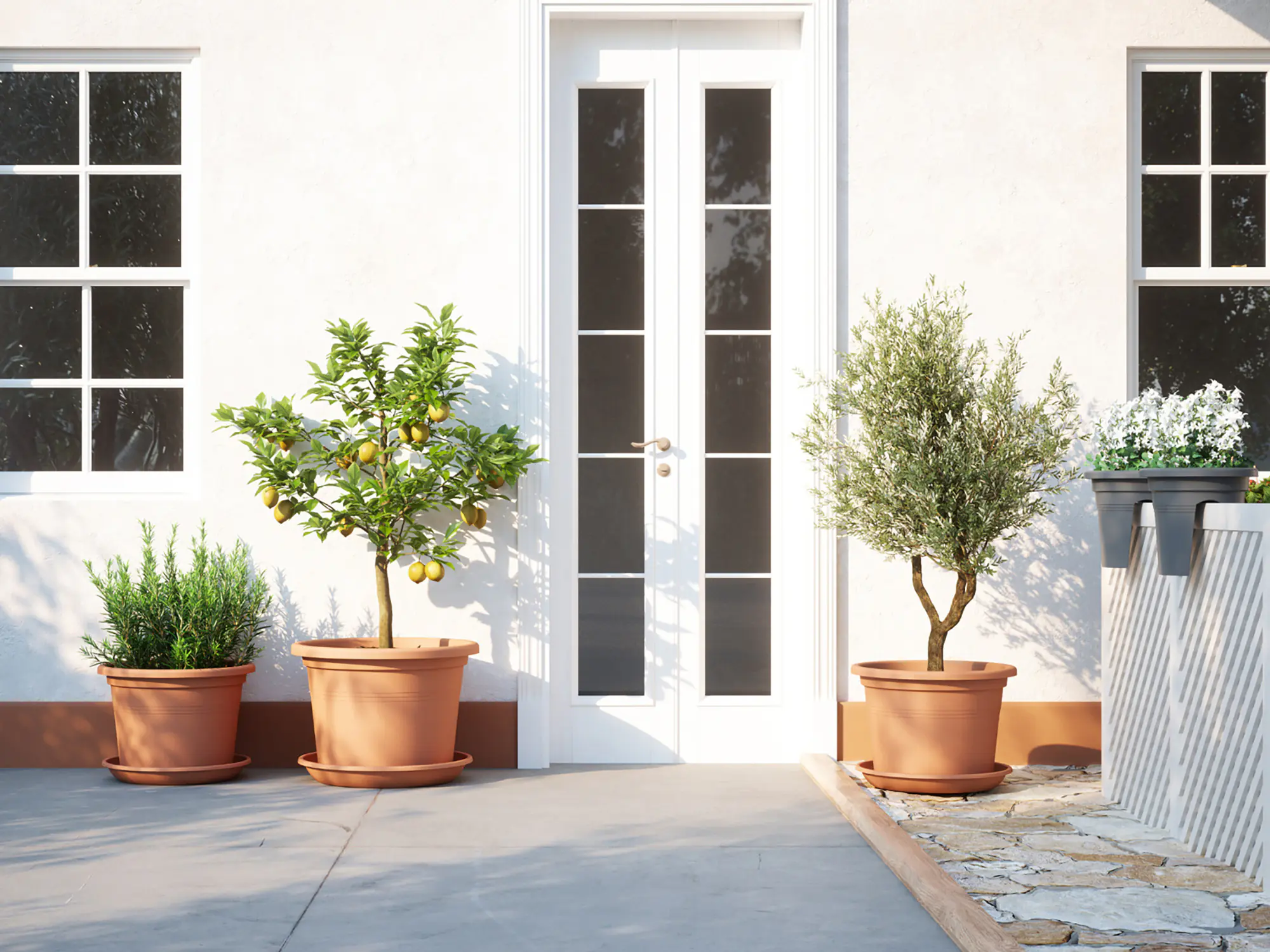 Artevasi Pflanztopf Venezia Cilindro Kunststoff terrakotta matt Ø 25 x 18 cm